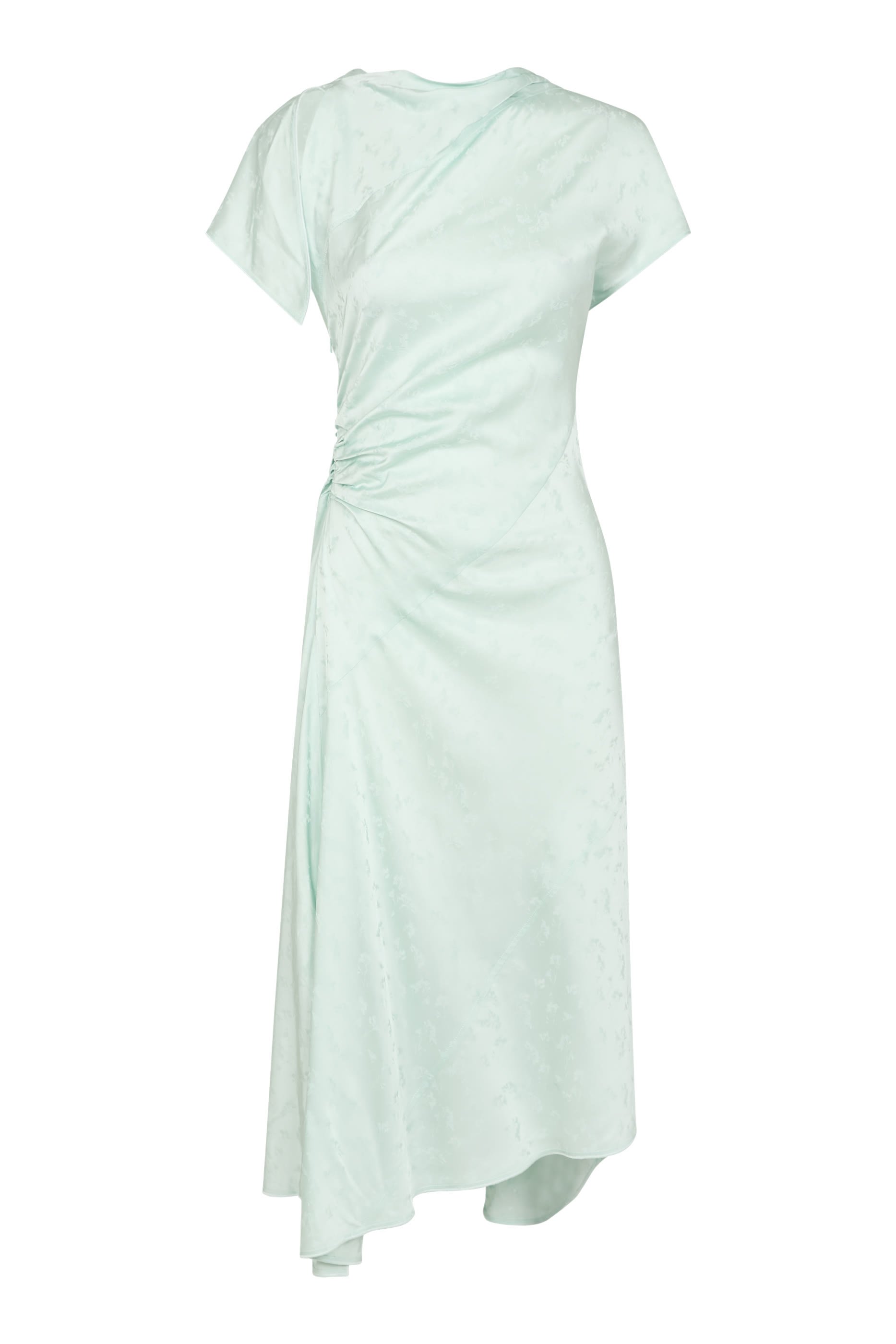 فستان بتصميم ملفوف غير متماثل متوسط الطول