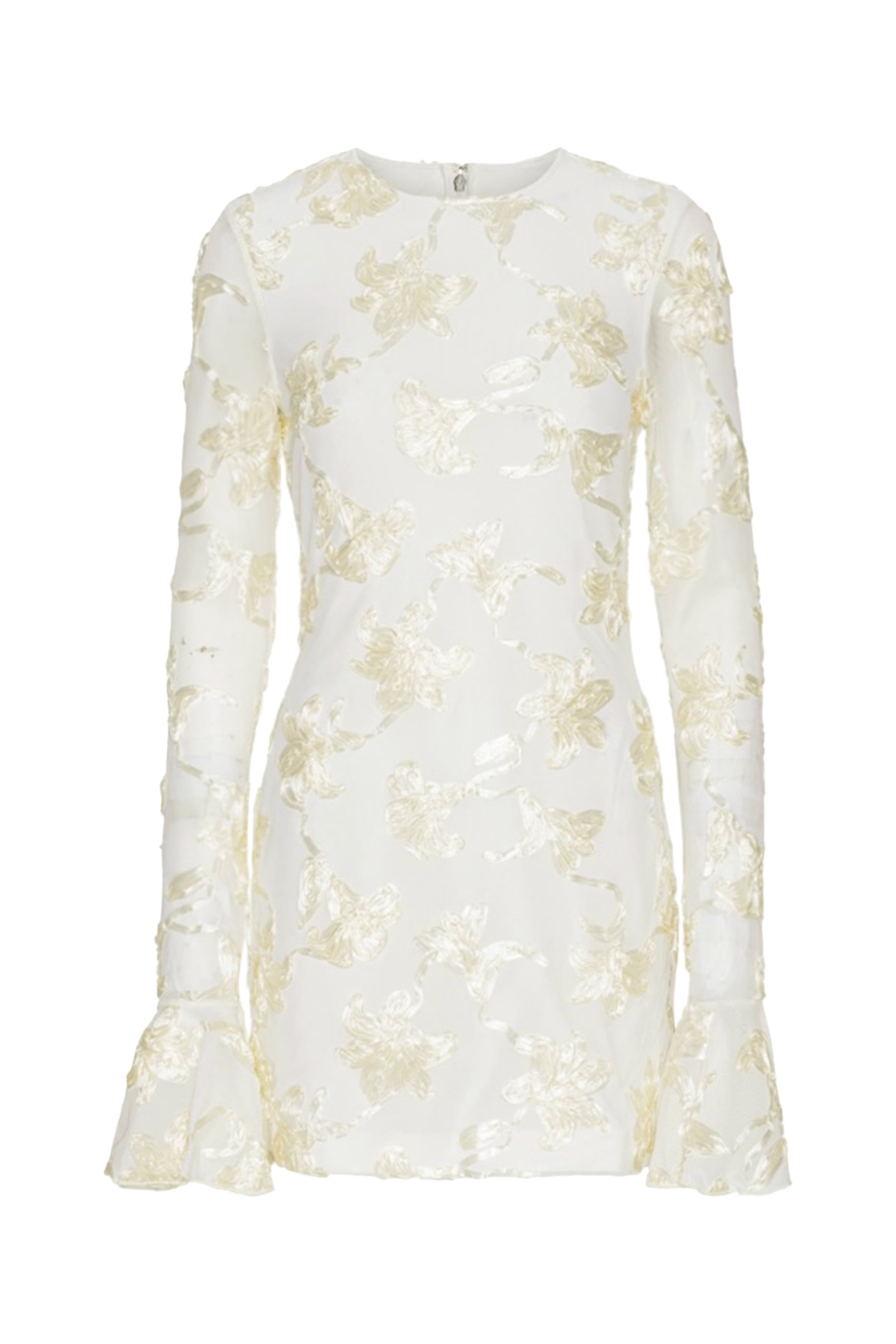 مزين قصير مزين بأزهار قماش شبكي