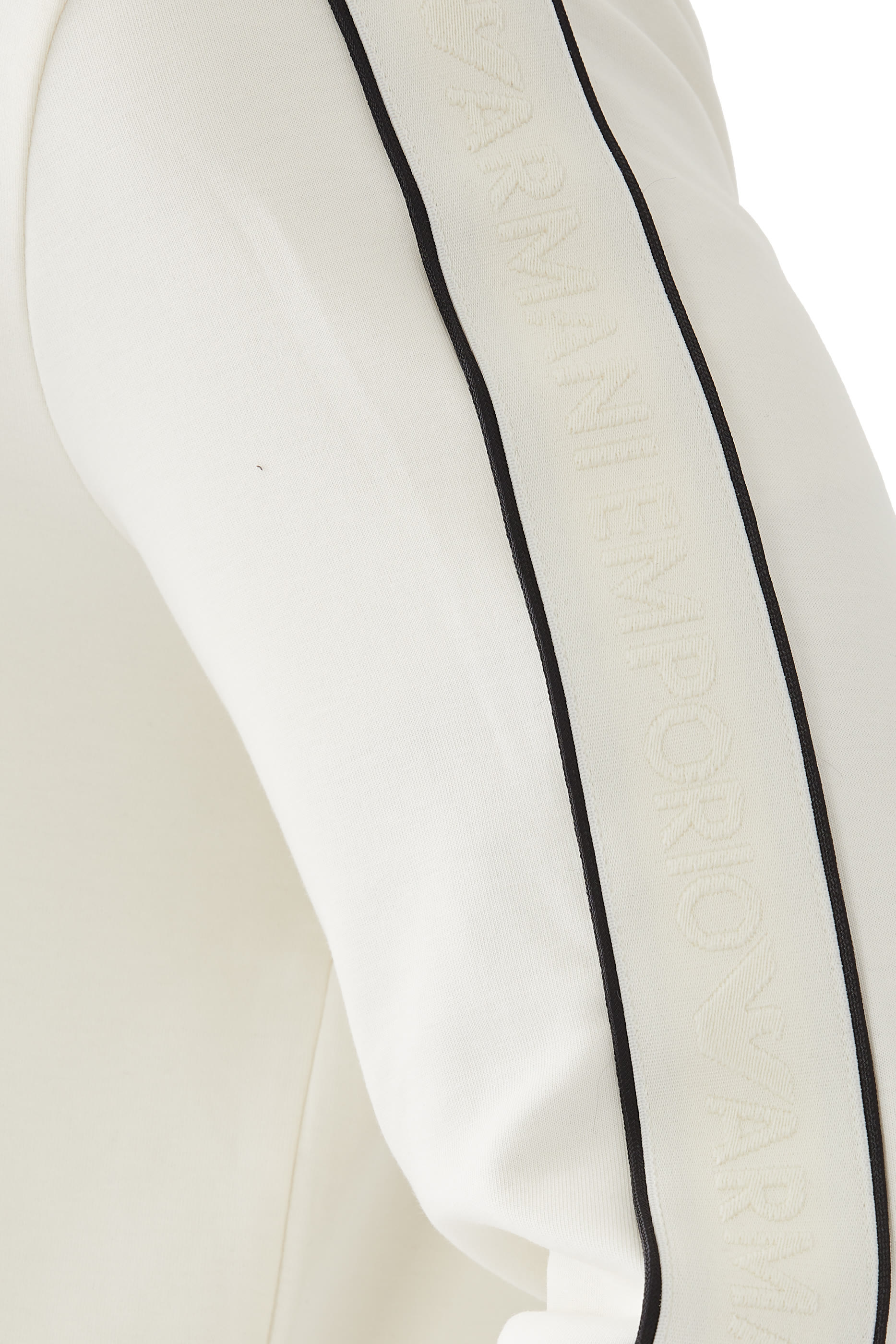 سويت شيرت بسحّاب وشريط شعار الماركة جيرسيه مزدوج