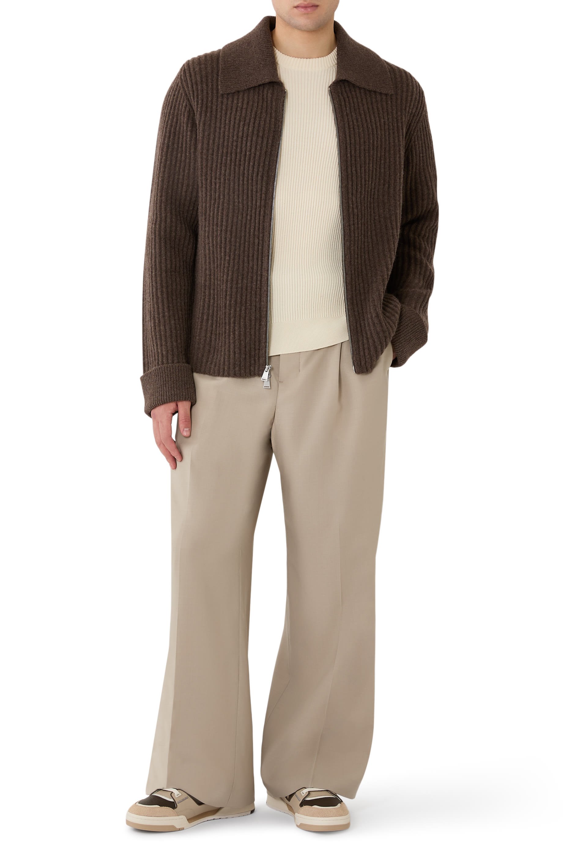 جاكيت جيف بسحاب كشمير