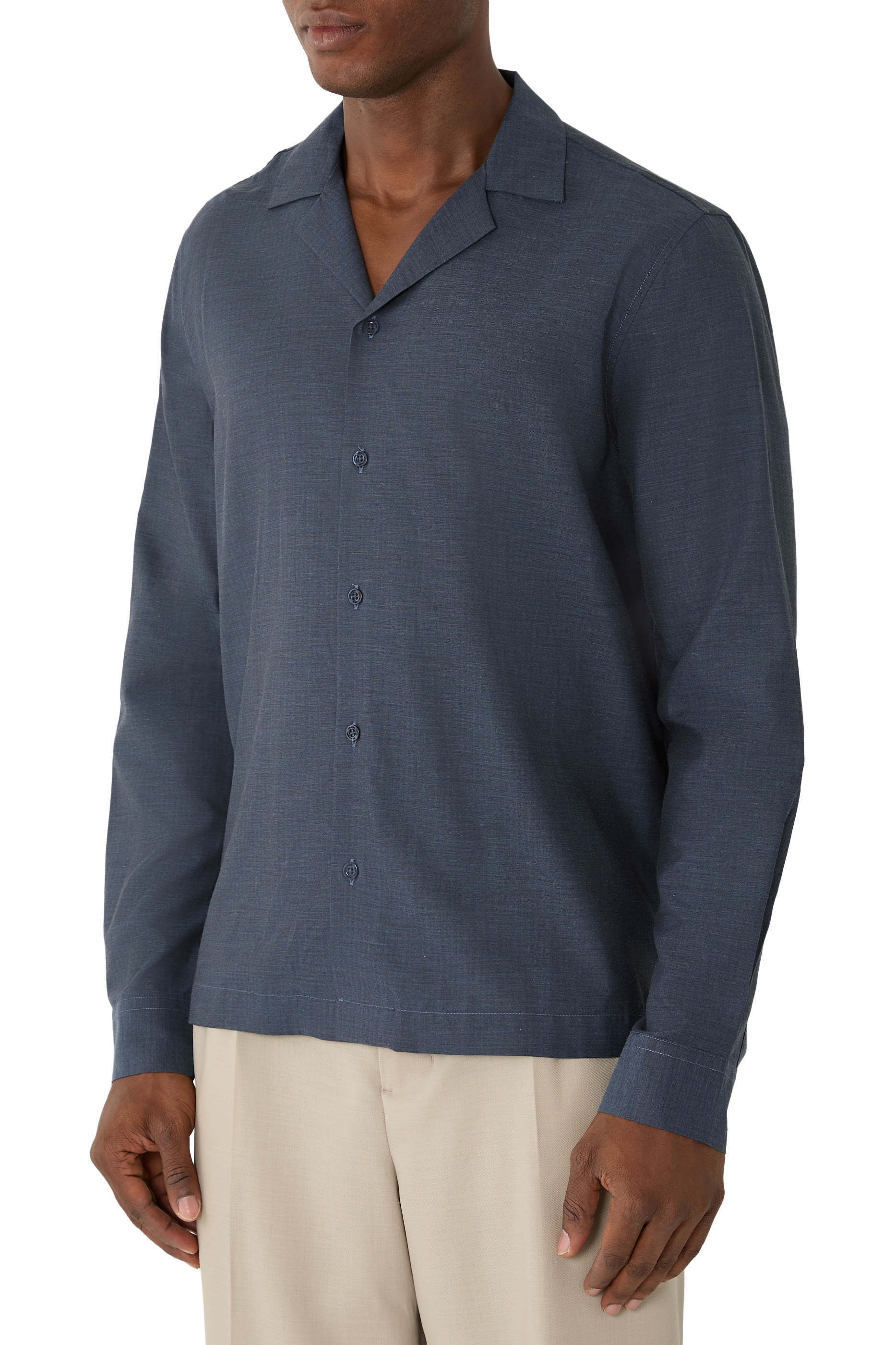 قميص سافرا بنقشة هيرنغ بون قطن فلانيل