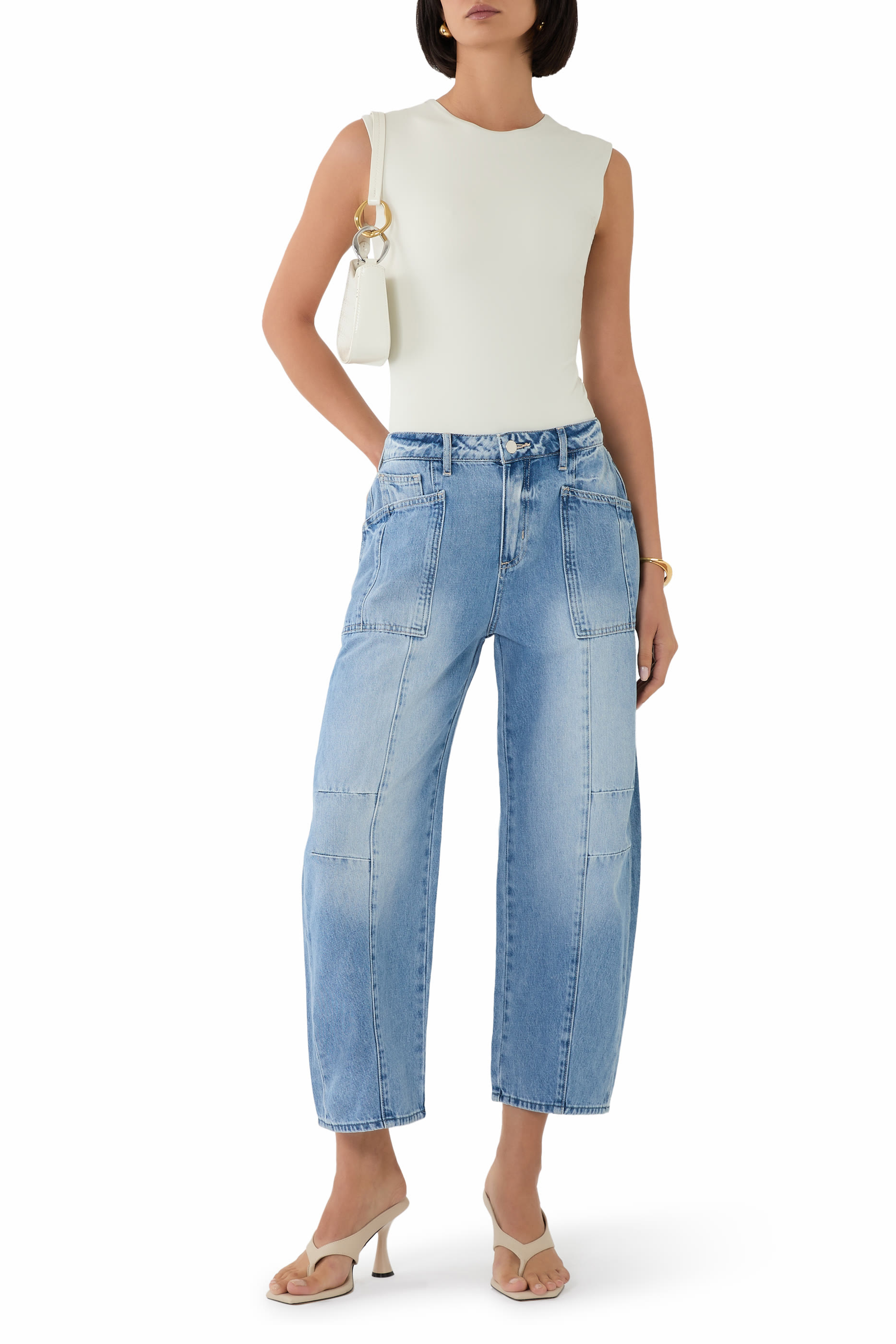 بنطال جينز كودي بقصة ساق أسطوانية