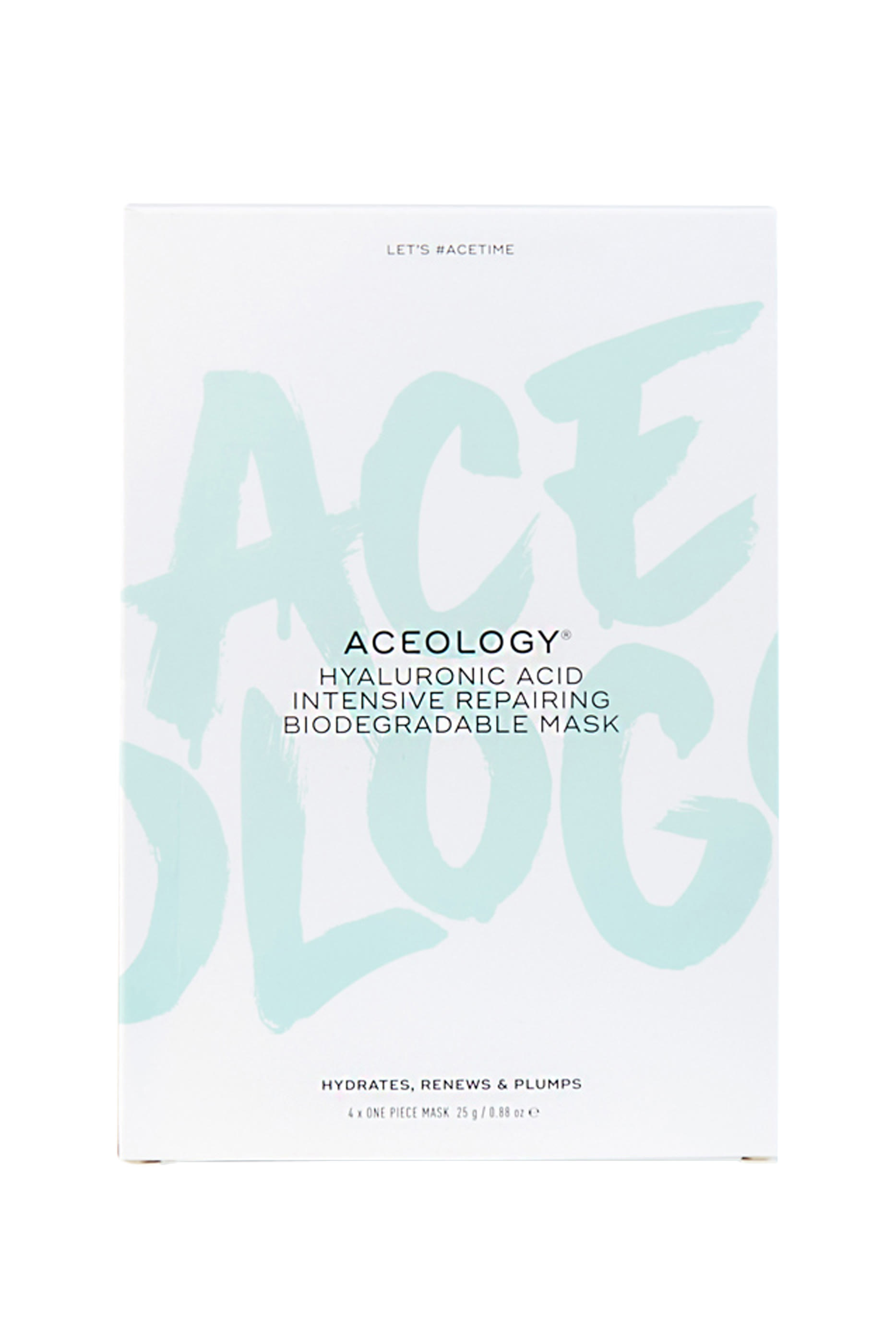 مجموعة قناع حمض الهيالورونيك المكثف القابل للتحلل، 4 قطع