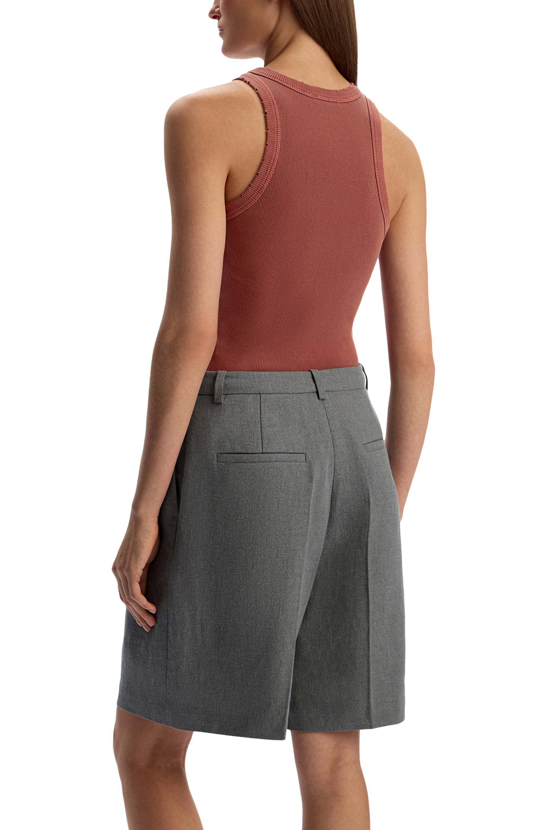 بلوزة بلا أكمام قماش مصبوغ