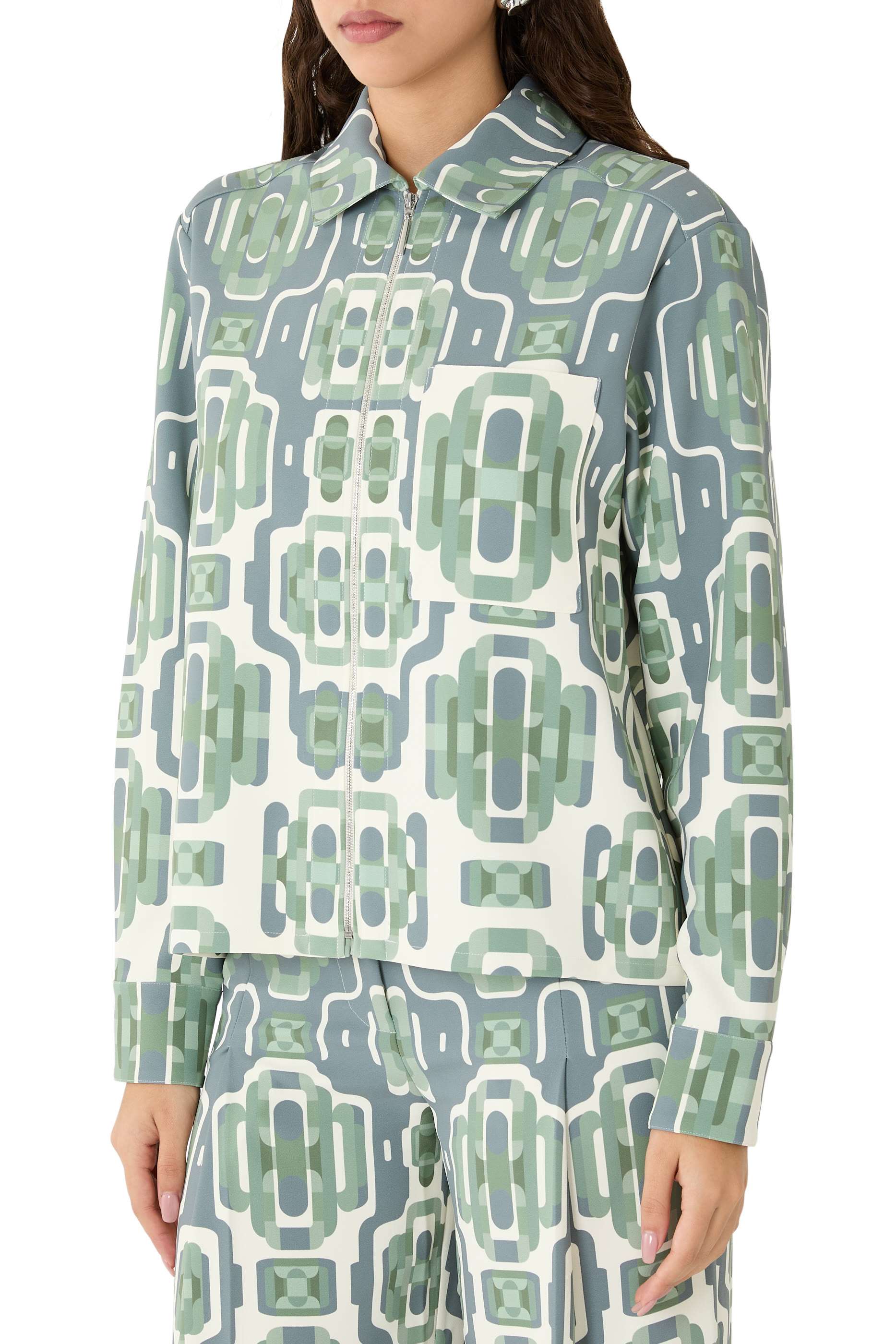 جاكيت كاليش مزين طبعة