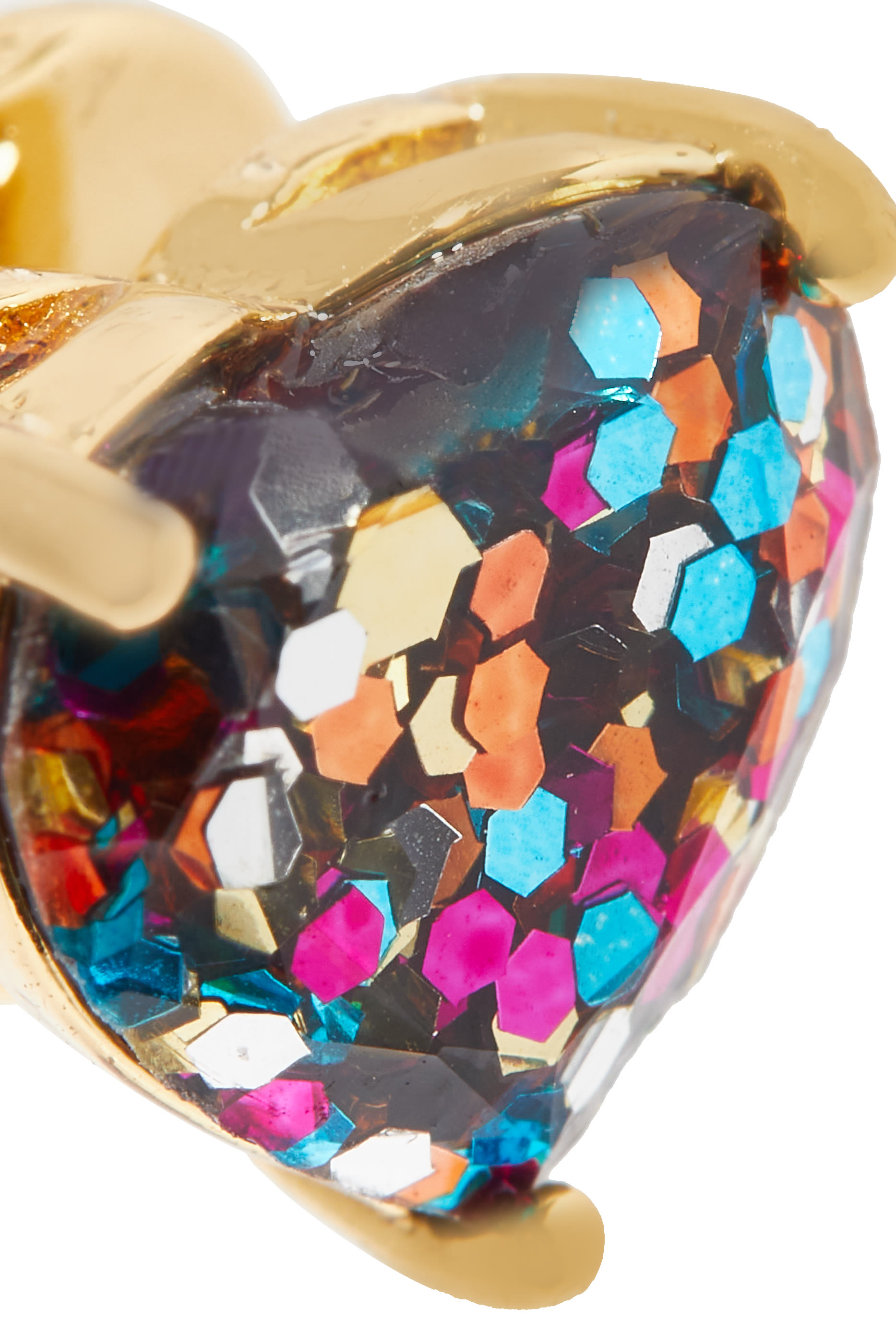 أقراط ماي لوف بتصميم قلب بغليتر