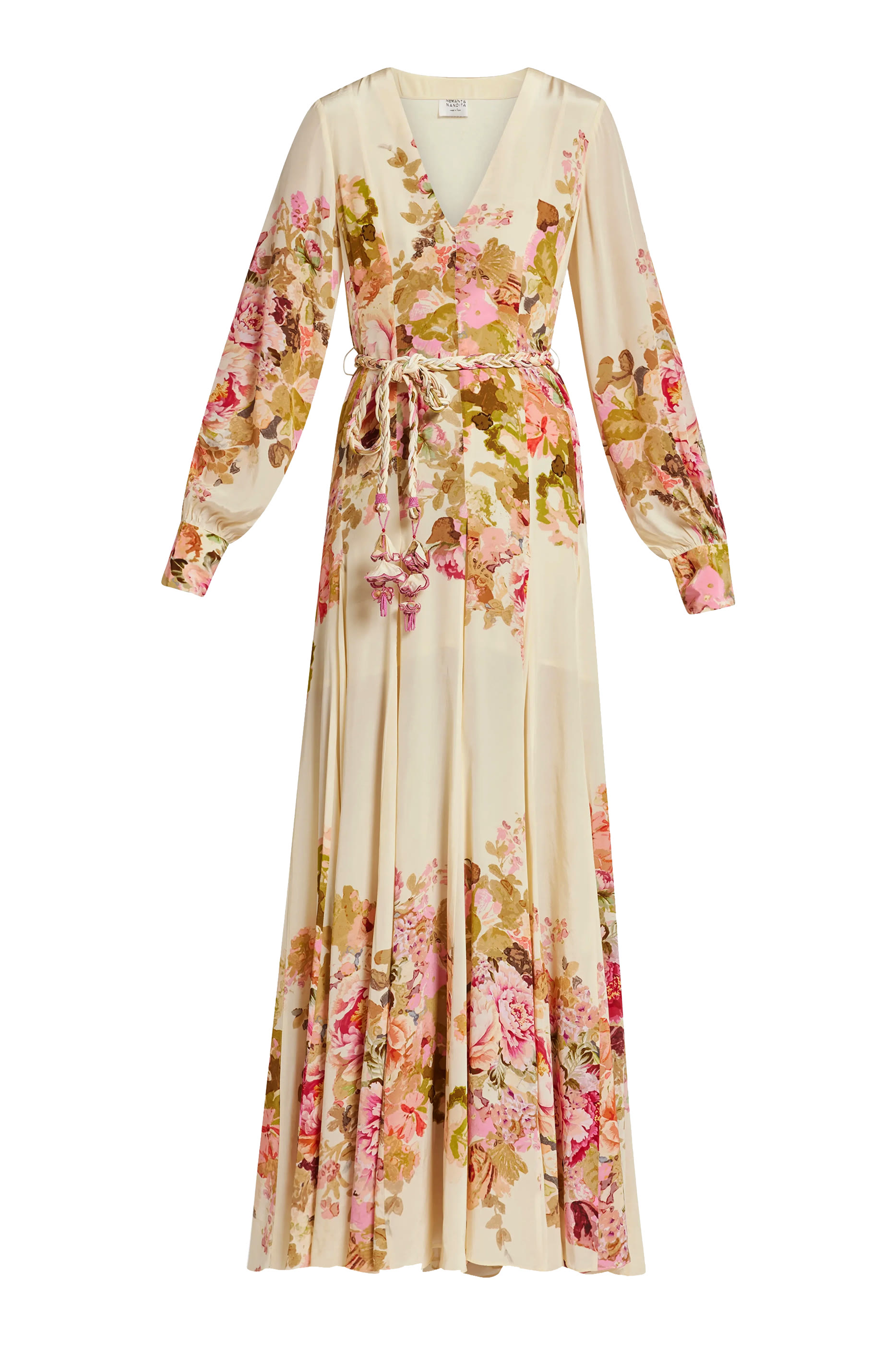 فستان ساما طويل بنقشة زهور