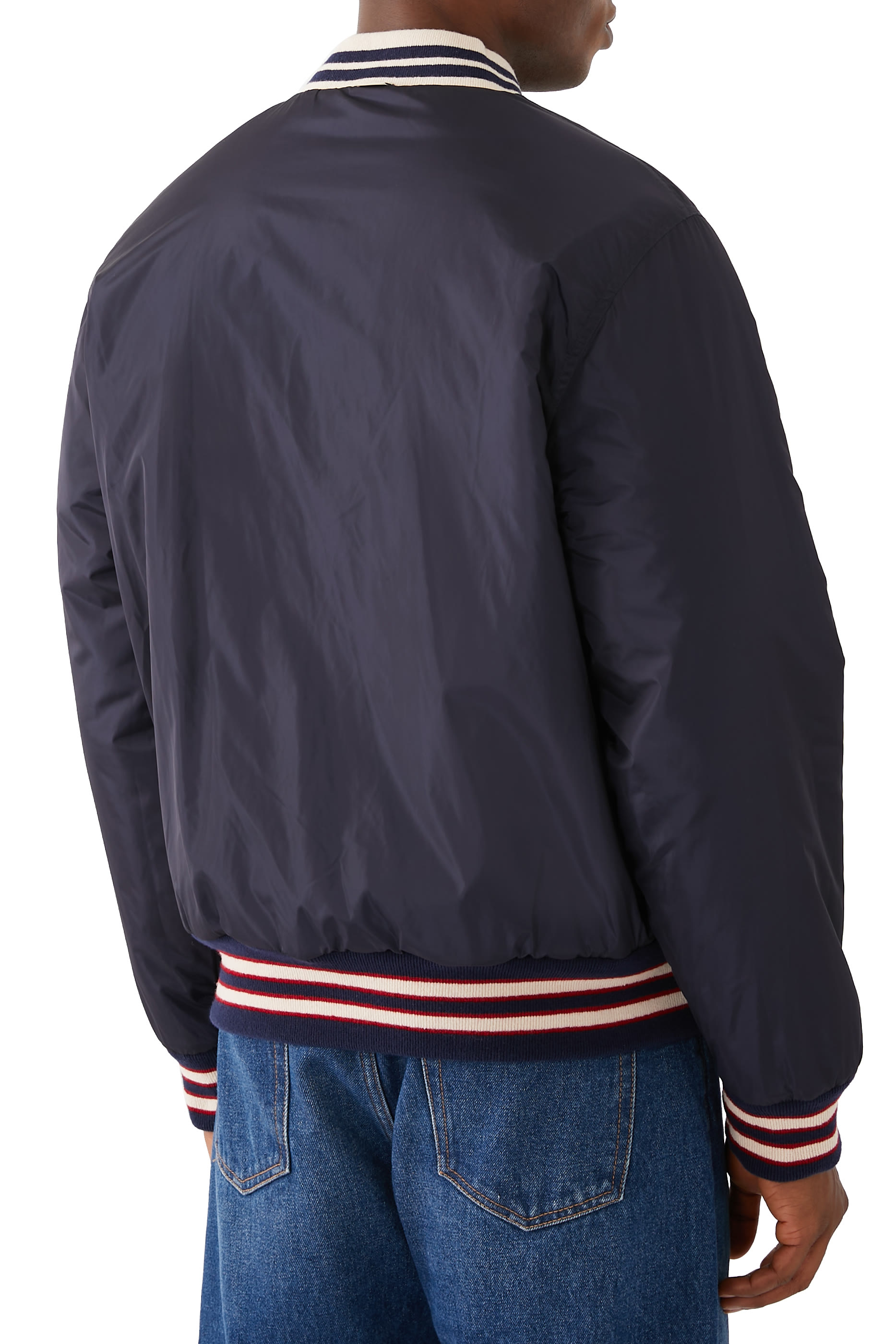 جاكيت بتصميم وجهين نايلون قماش قنب