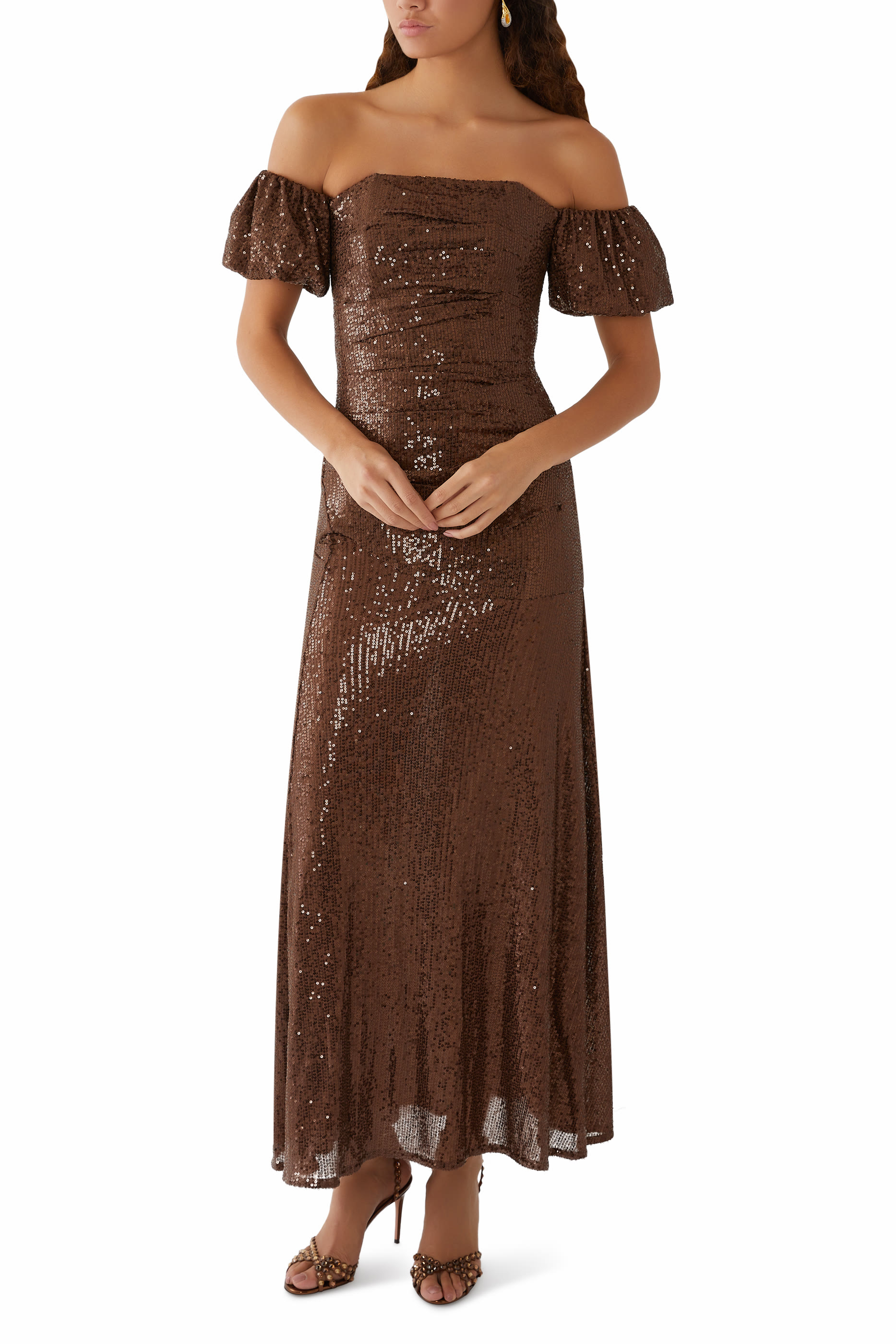 فستان سهرة سانبيم فالنتينا بأكتاف مكشوفة