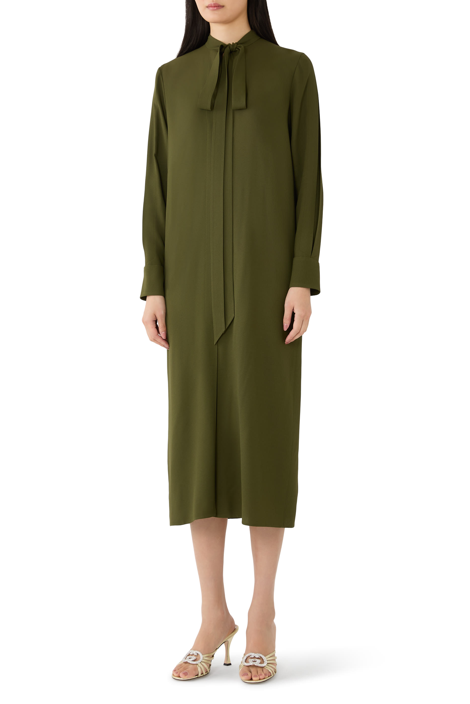 فستان سابل بأكمام طويلة