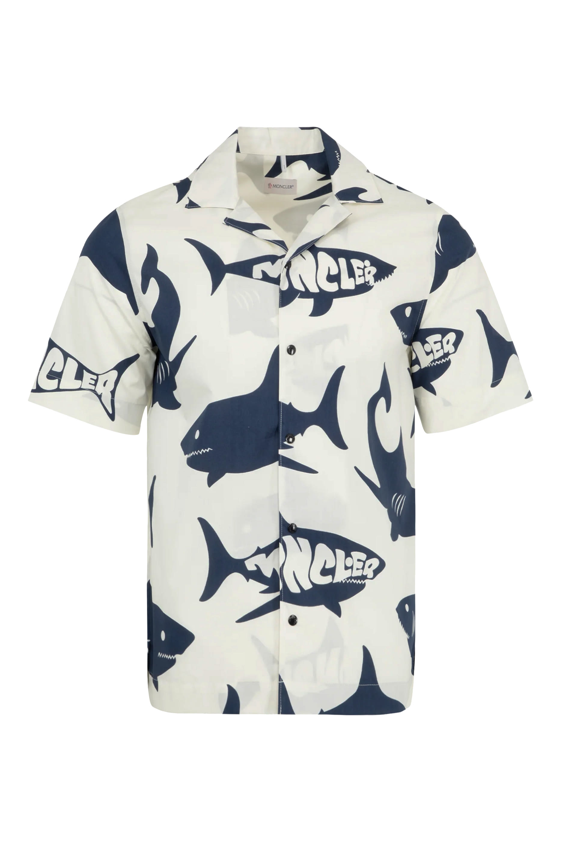 قميص بنقشة غرافيكية بشعار الماركة