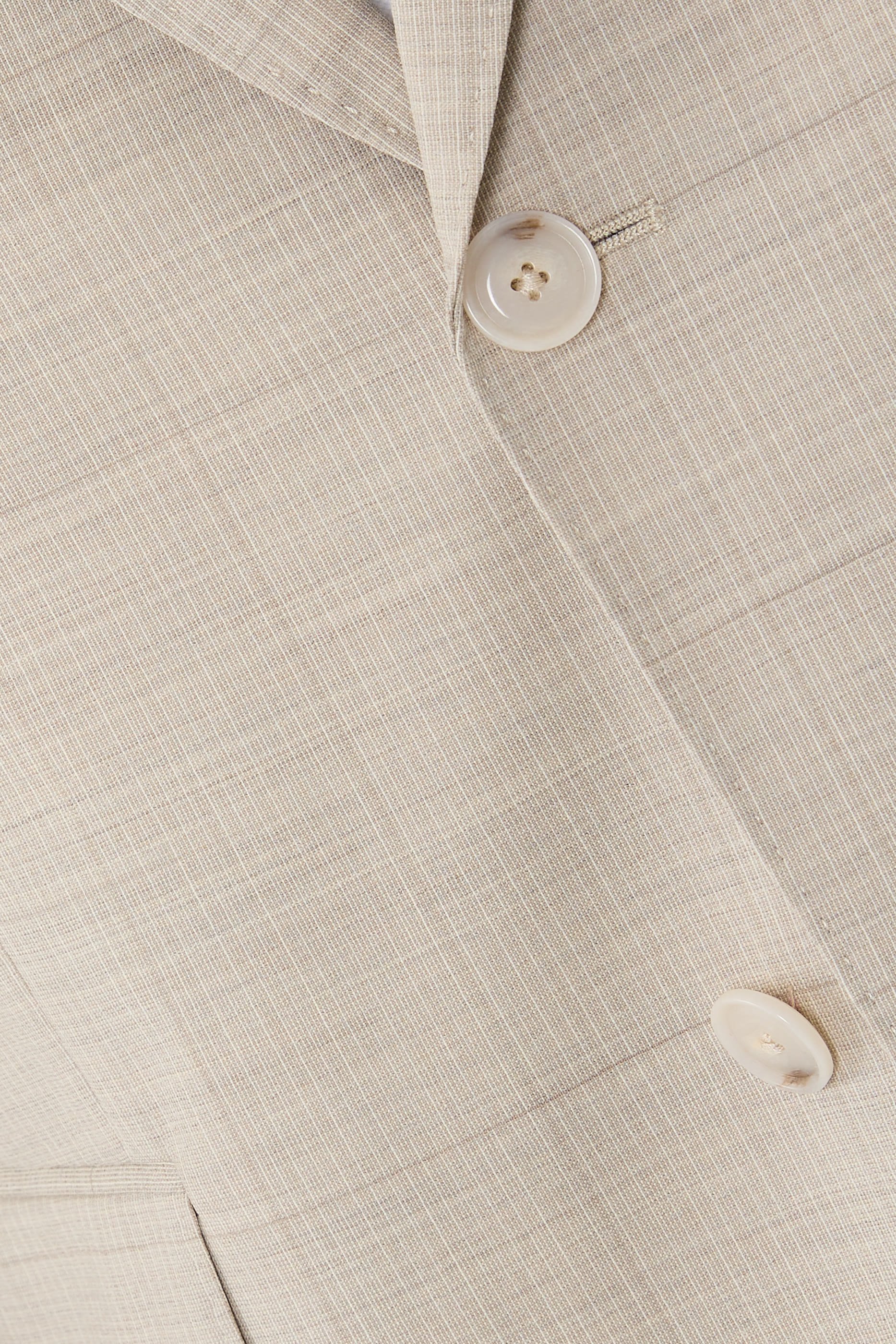 بدلة بقصة ضيقة صوف مطاطي بنقشة مربعات