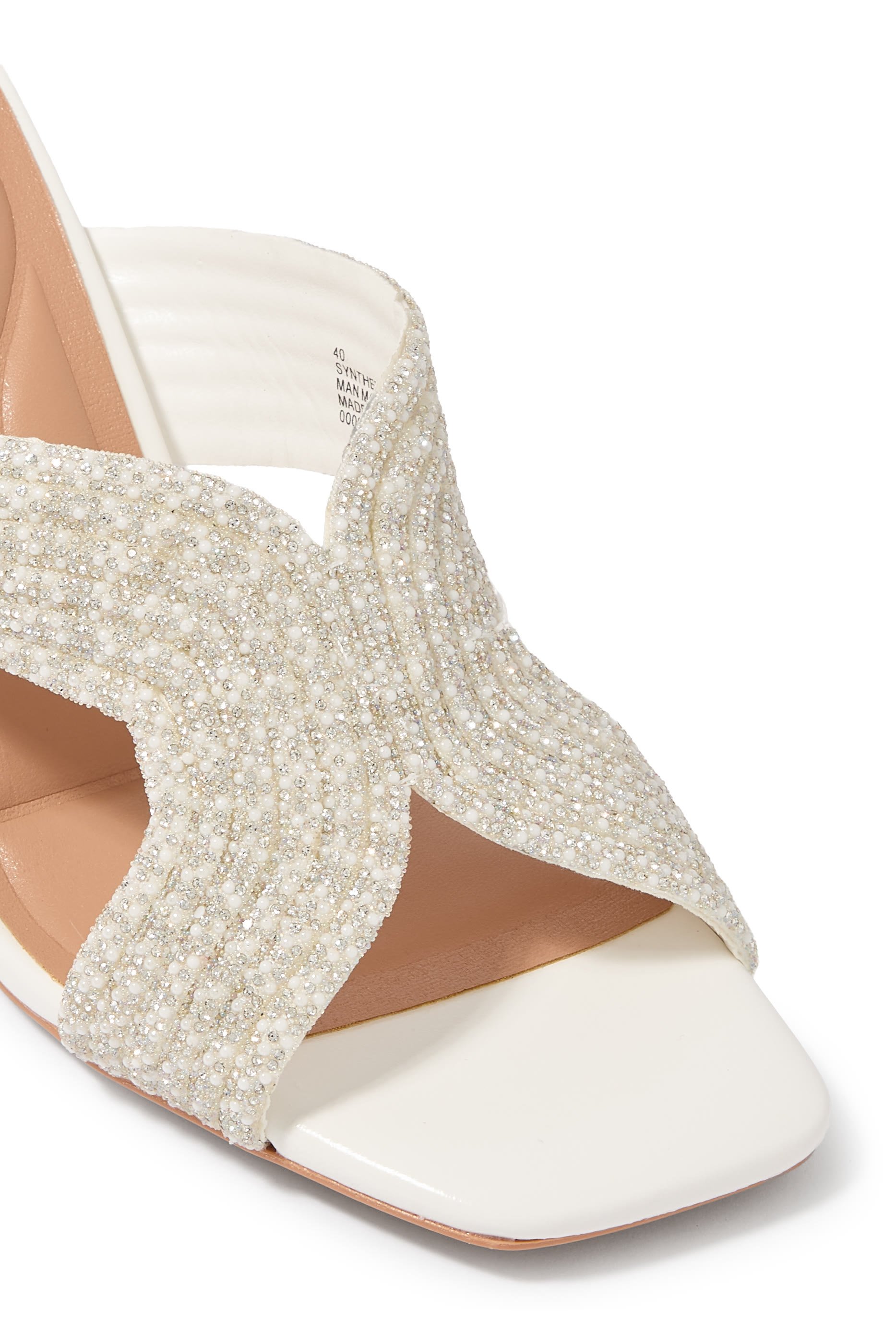  صندل كارفيلا باباراتزي 90 بكعب عريض مرصع بلؤلؤ