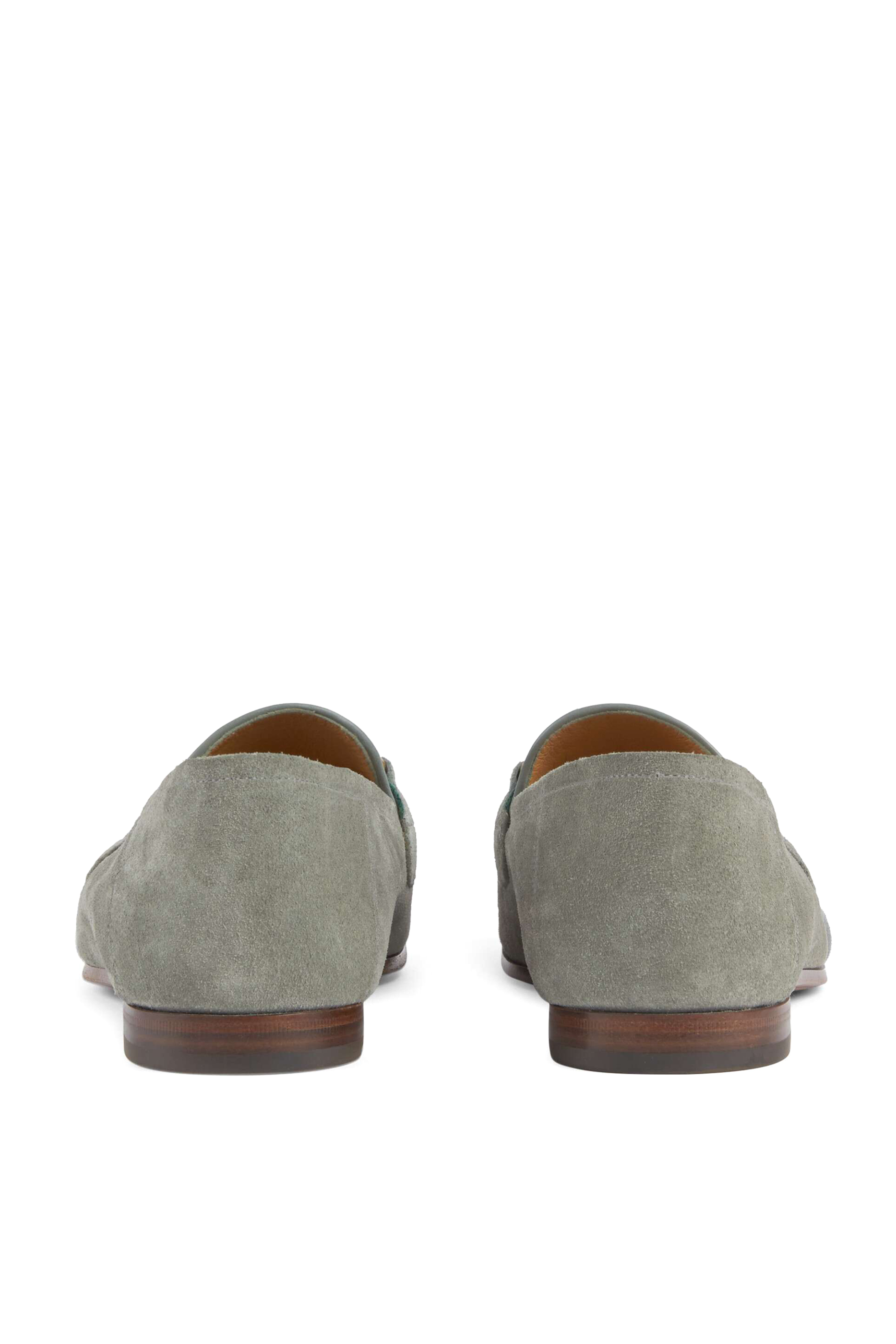 حذاء سهل الارتداء شمواه بحلية لجام حصان وشريط ويب