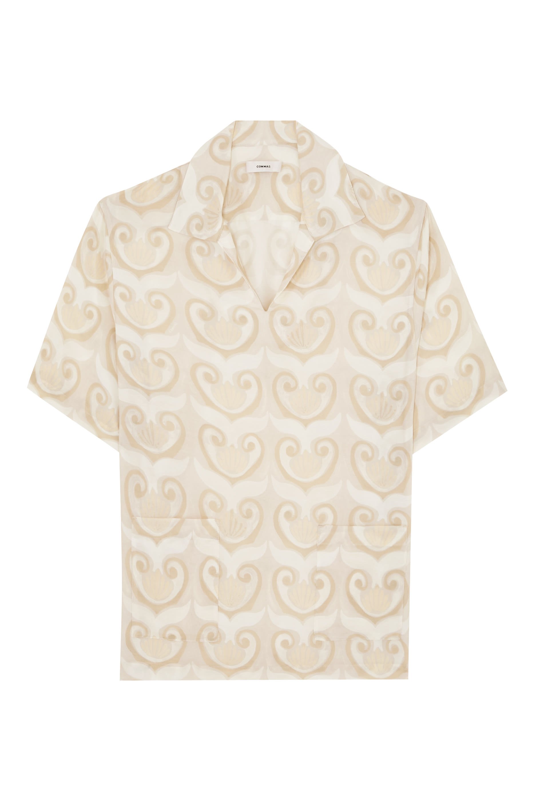 قميص نوتيكال بطبعة أصداف حرير