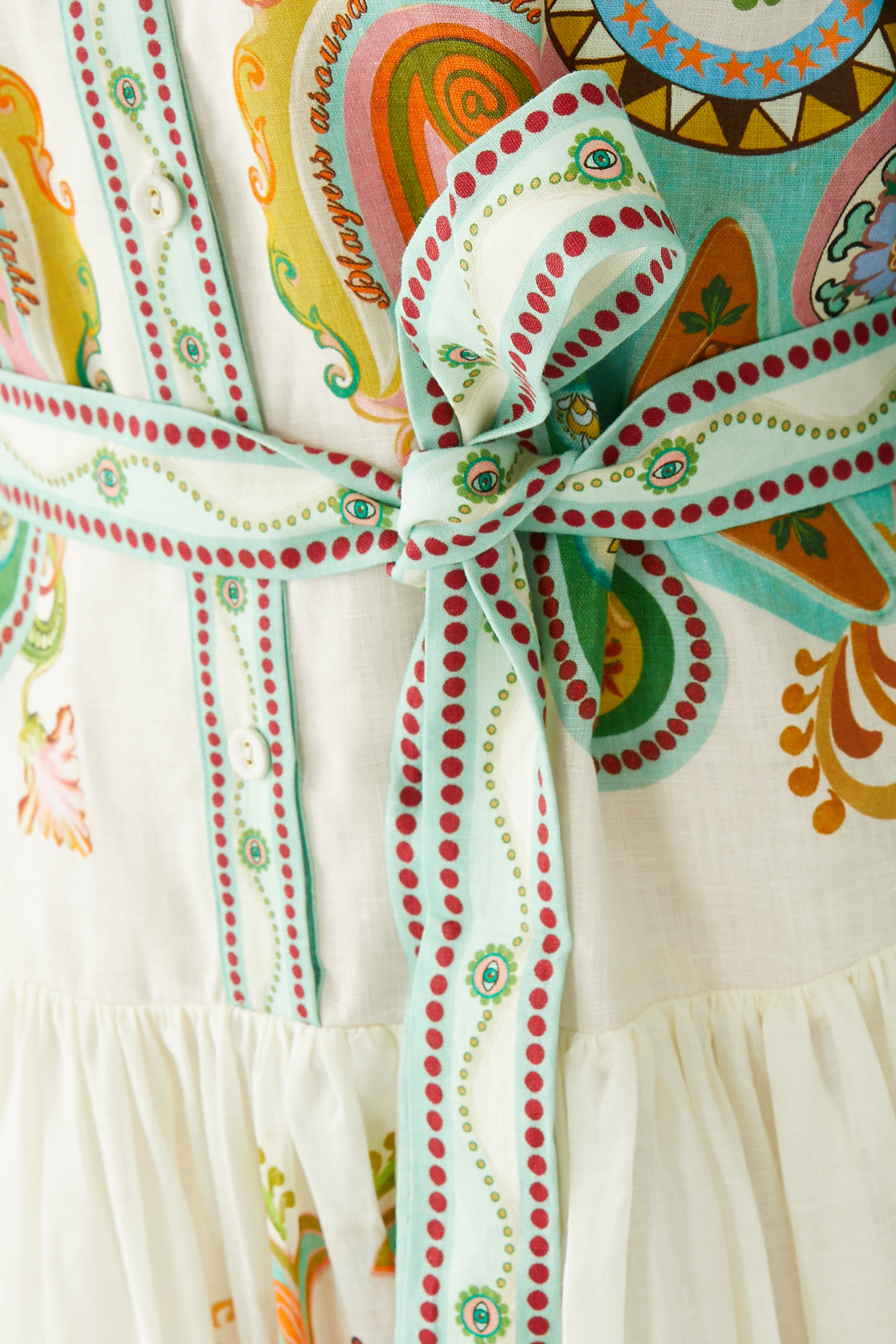 فستان بتصميم قميص بنقشة كرة ودبابيس