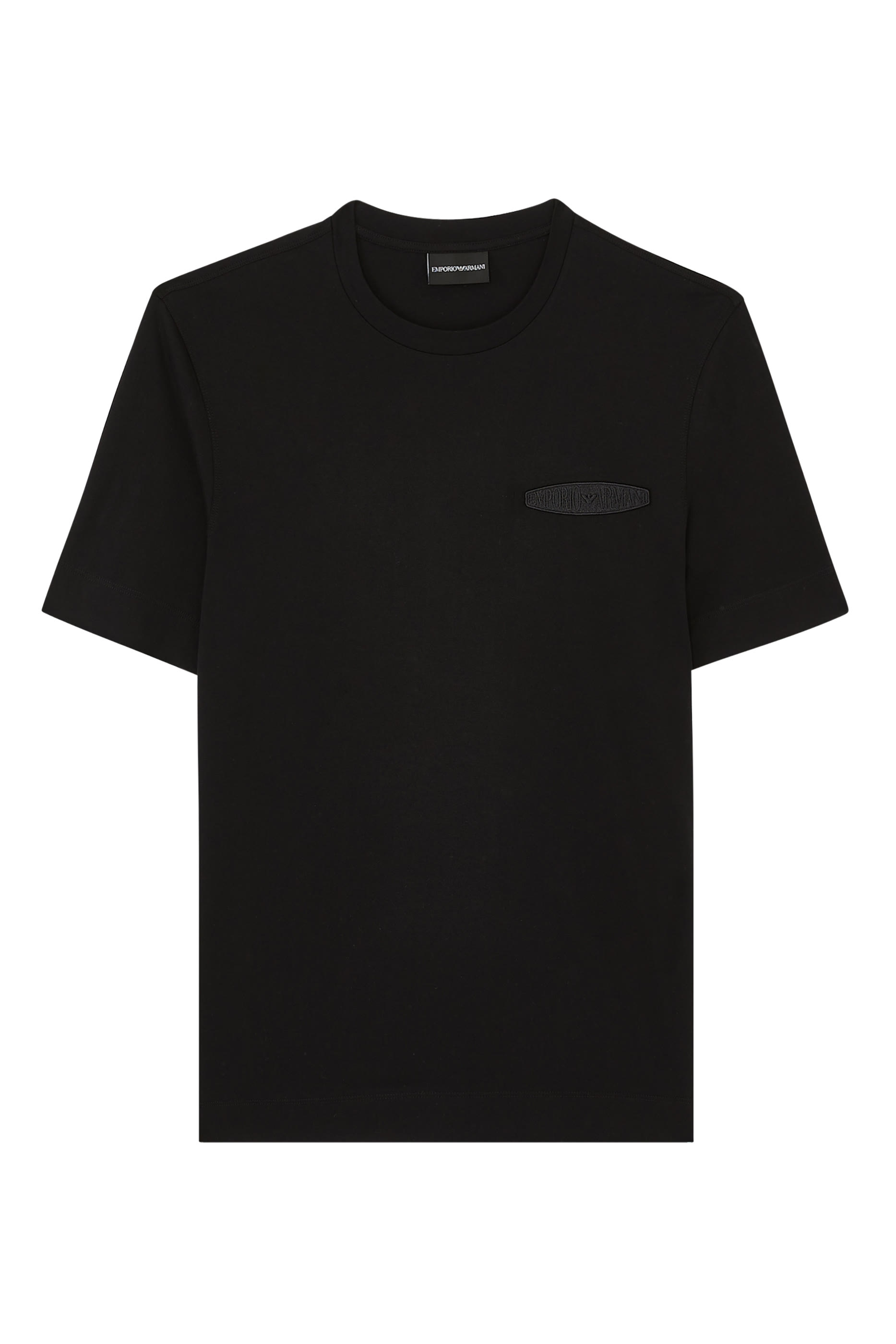 تيشيرت مطرز بحروف شعار الماركة مايكرو قطن