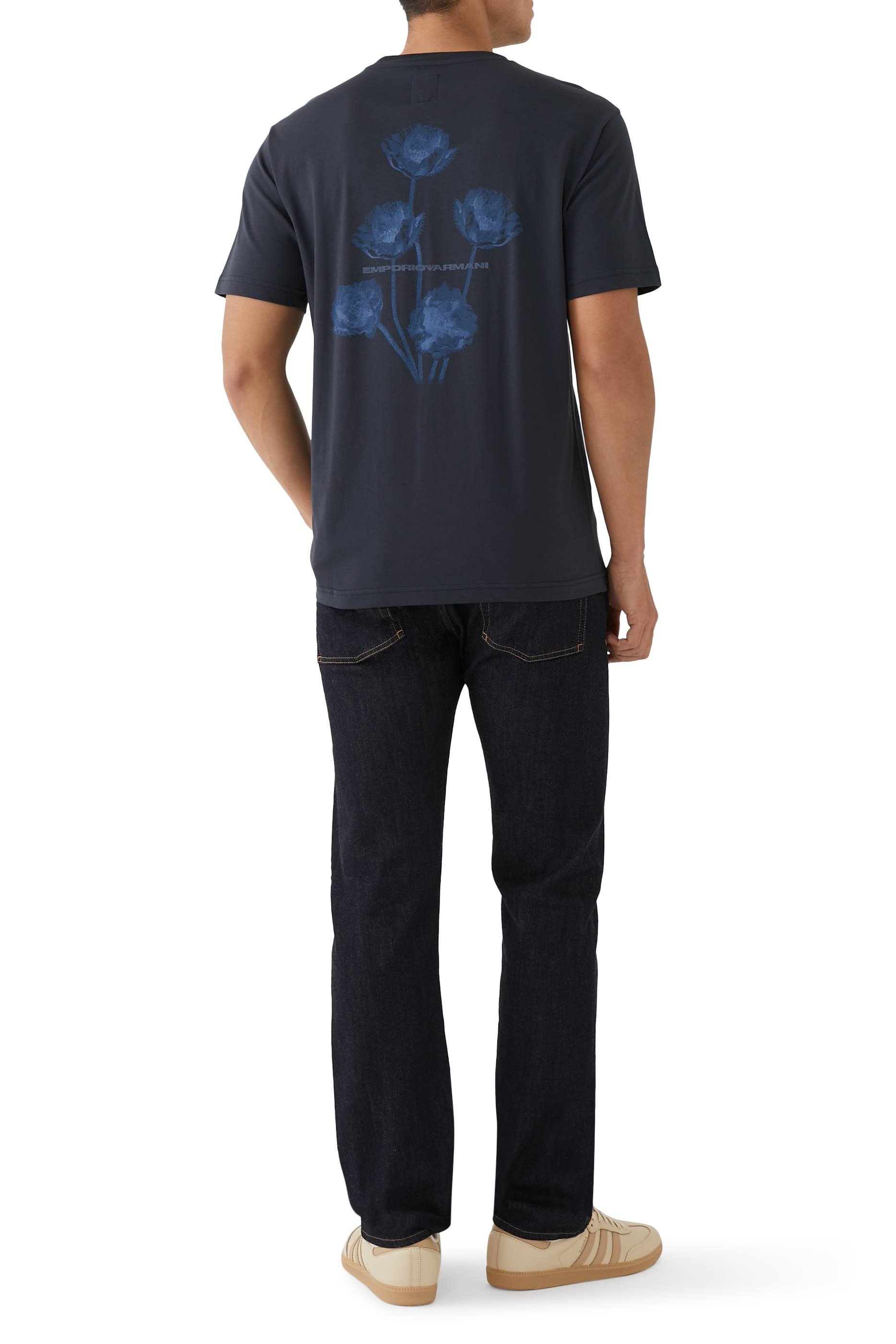 تيشيرت بشعار الماركة قطن