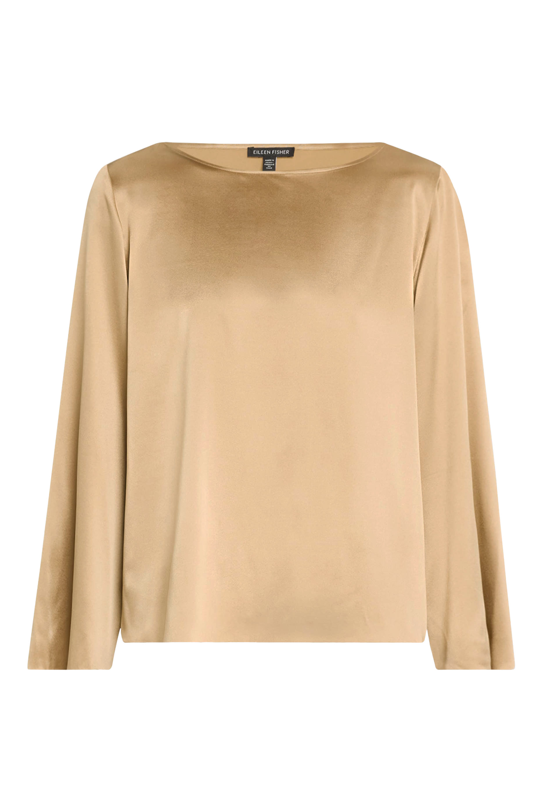 بلوزة بياقة قارب حرير شارموز مطاطي