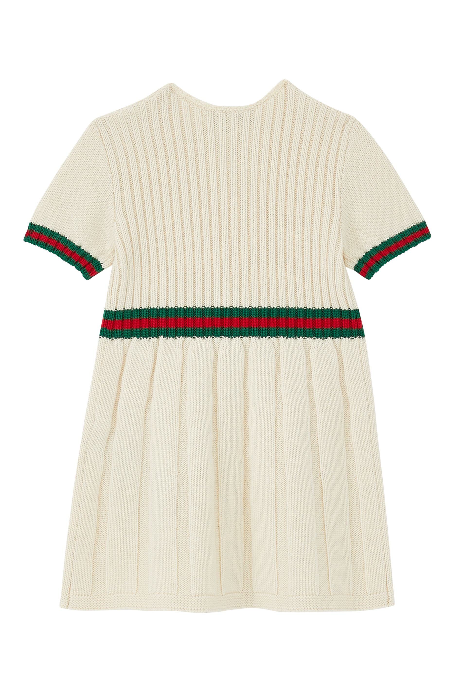 فستان صوف نسيج مضلع للأطفال