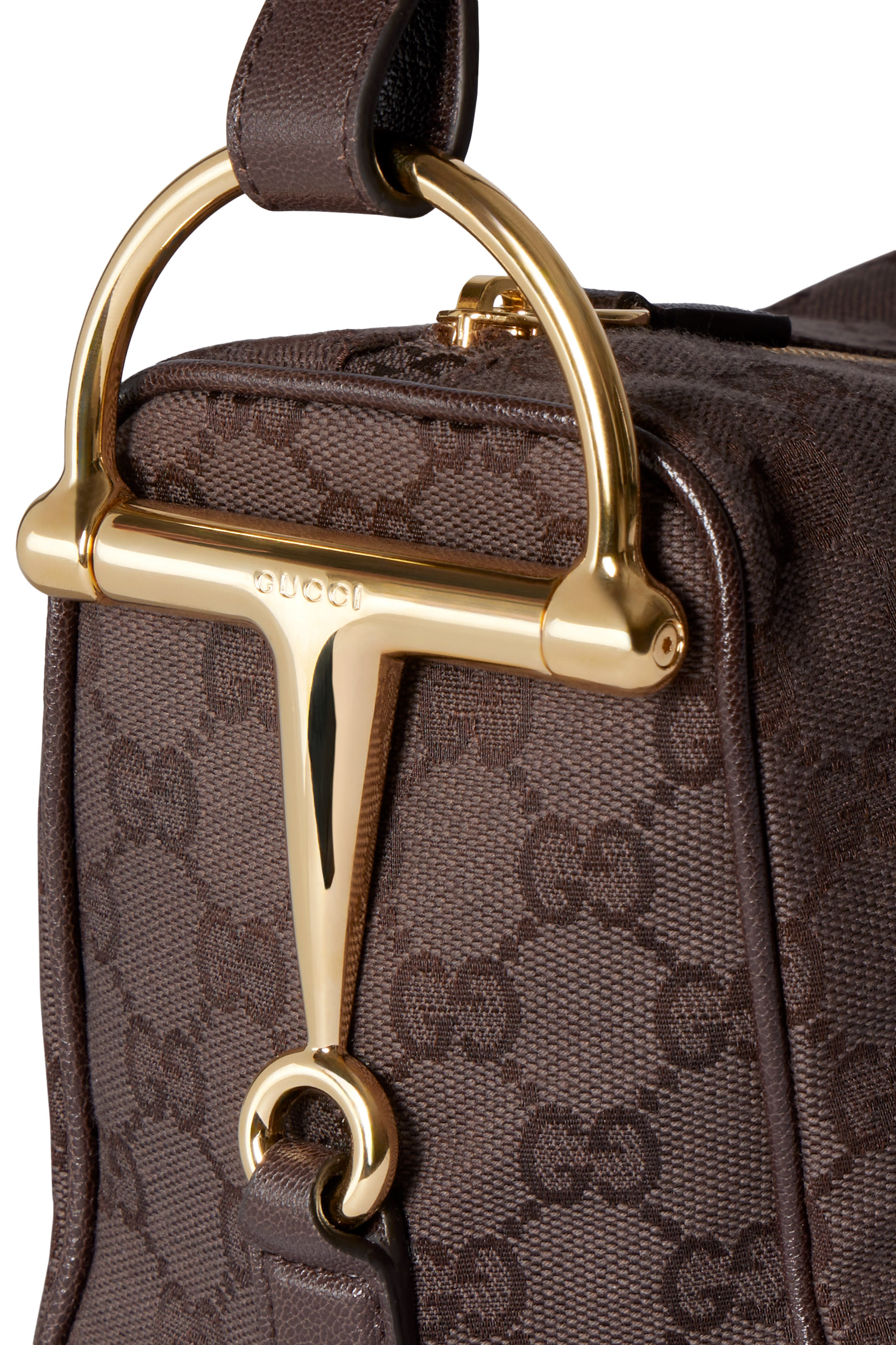 حقيبة كتف بنصف حلية لجام الحصان متوسطة الحجم