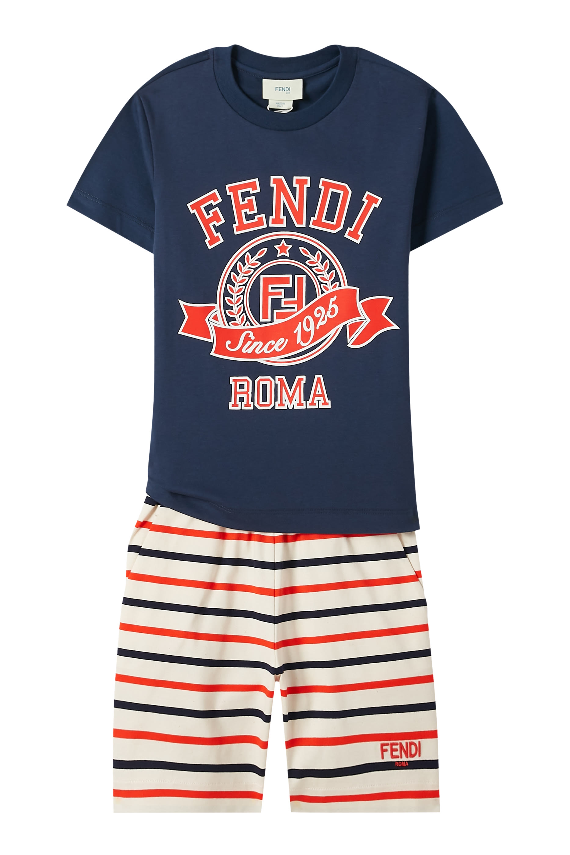 تيشيرت بطبعة شعار الماركة للأطفال