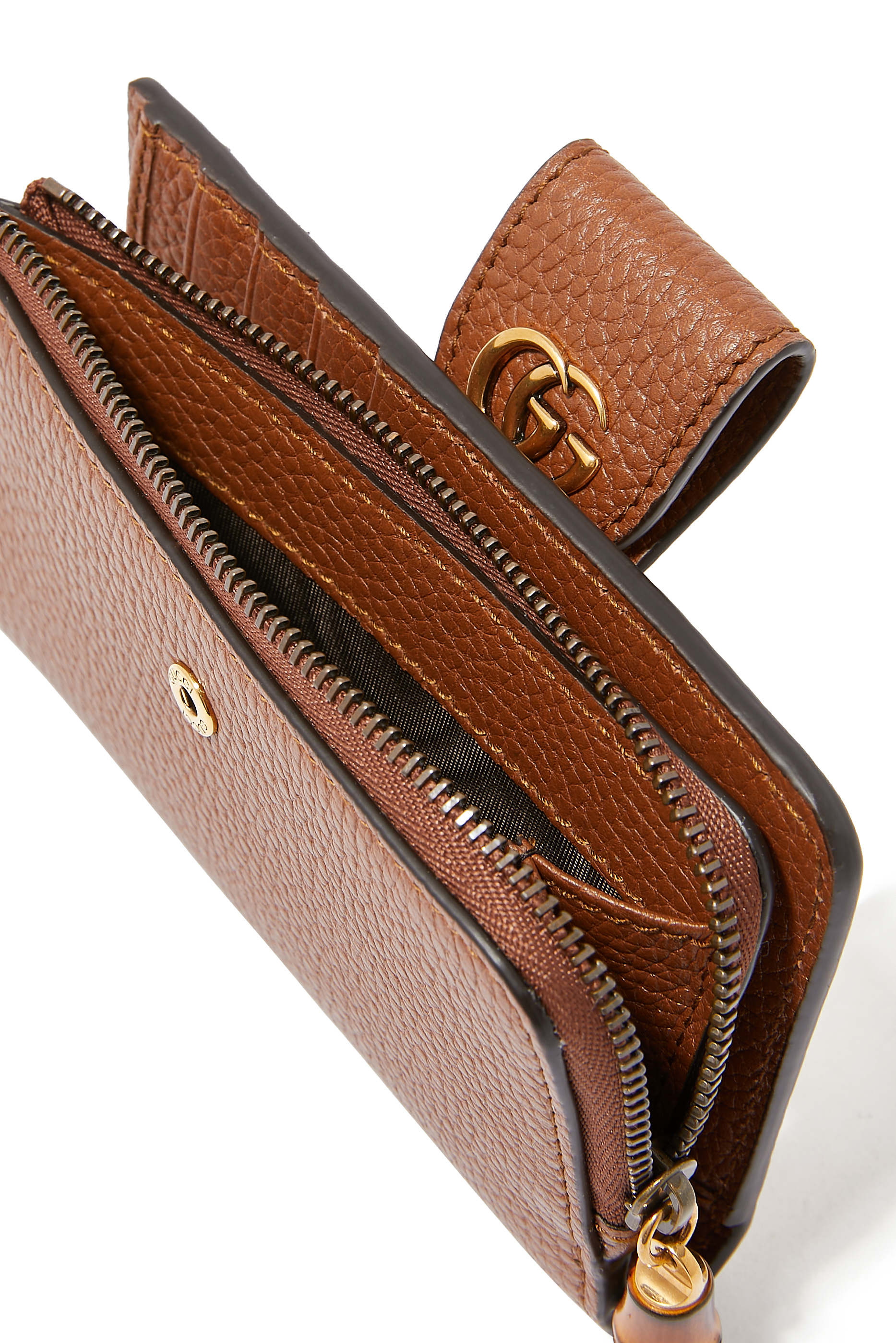 محفظة متوسطة بحلية حرفي شعار الماركة