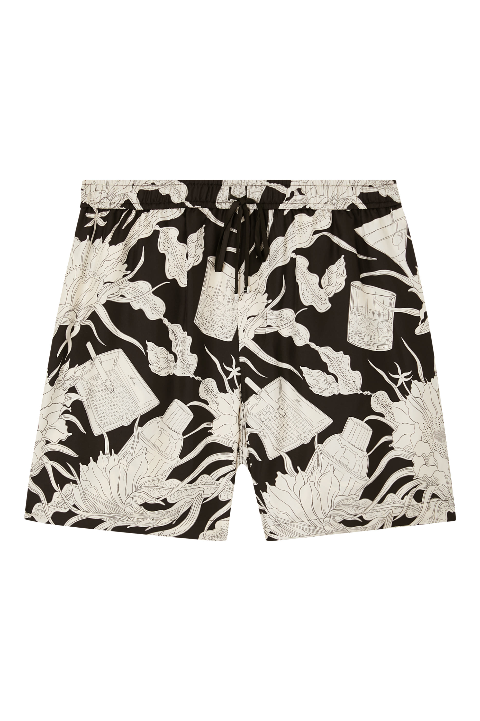 شورت بنقشة زهور حرير