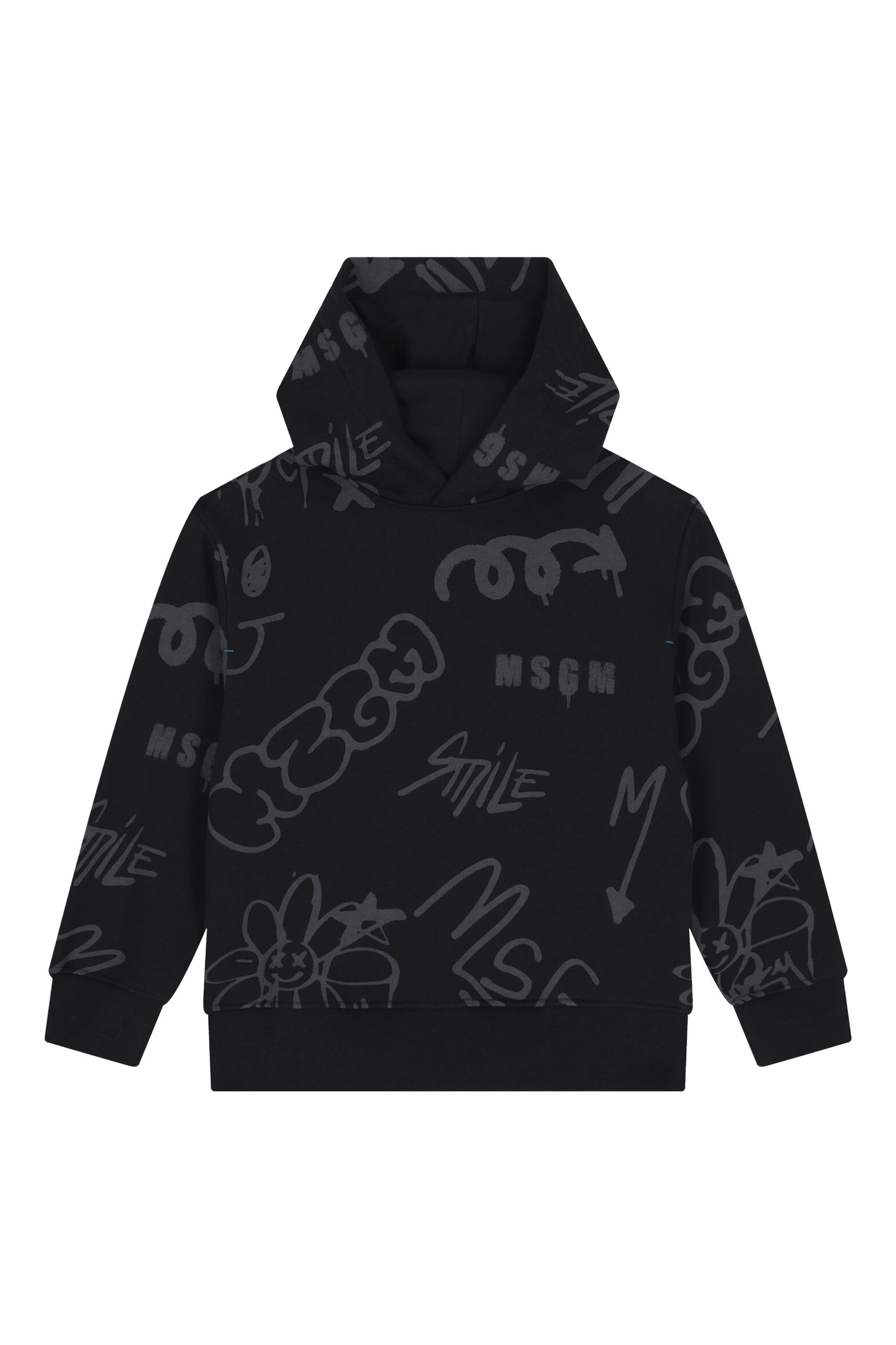 هودي بطبعة غرافيتية قطن للأطفال