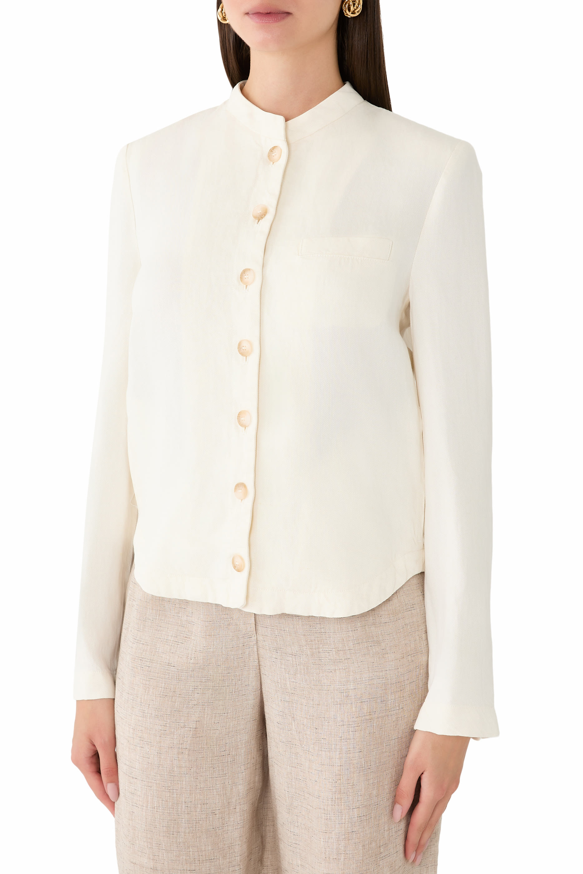 جاكيت مصبوغ بشعار الماركة