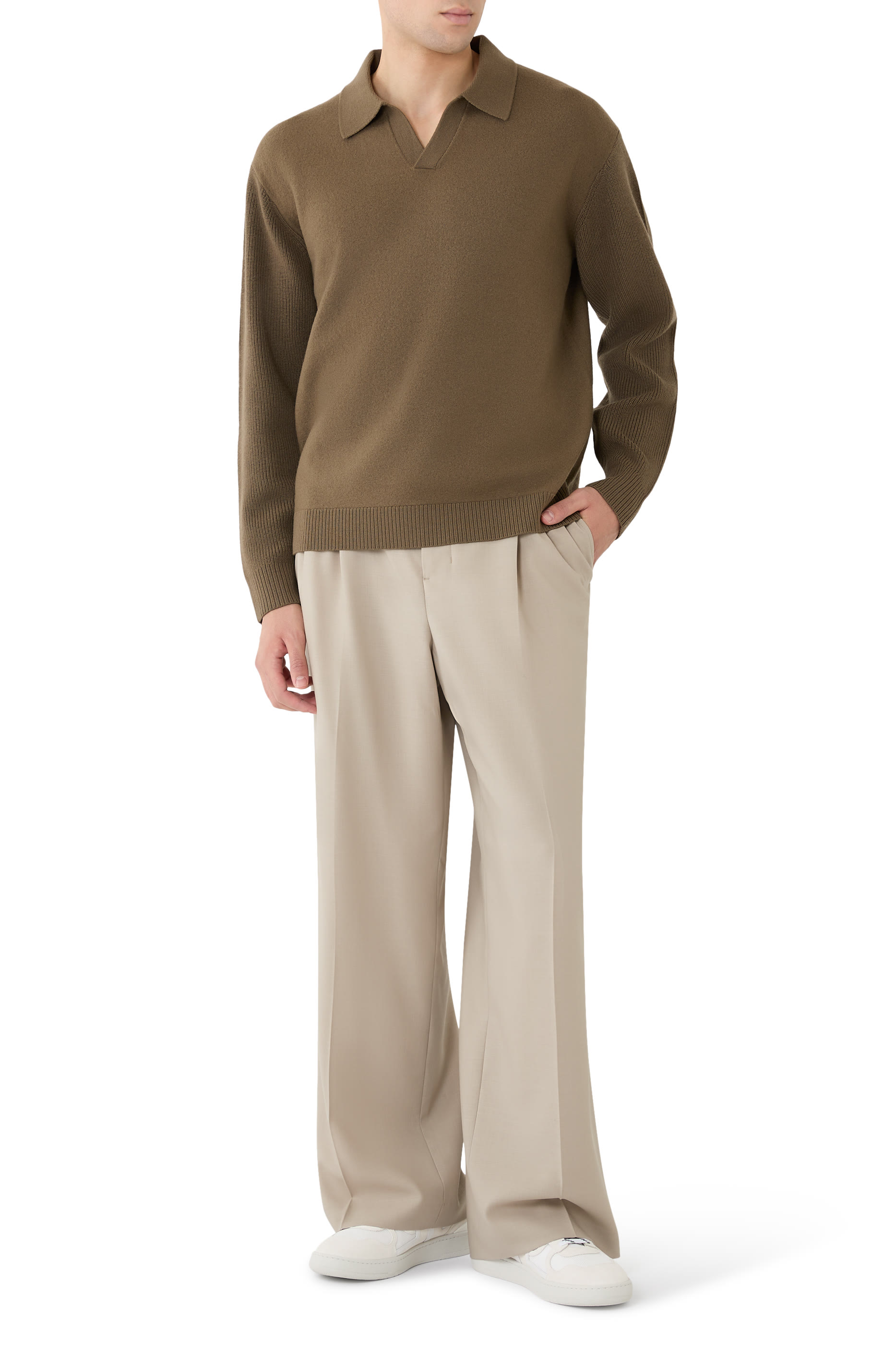 سترة بولو بياقة مفتوحة