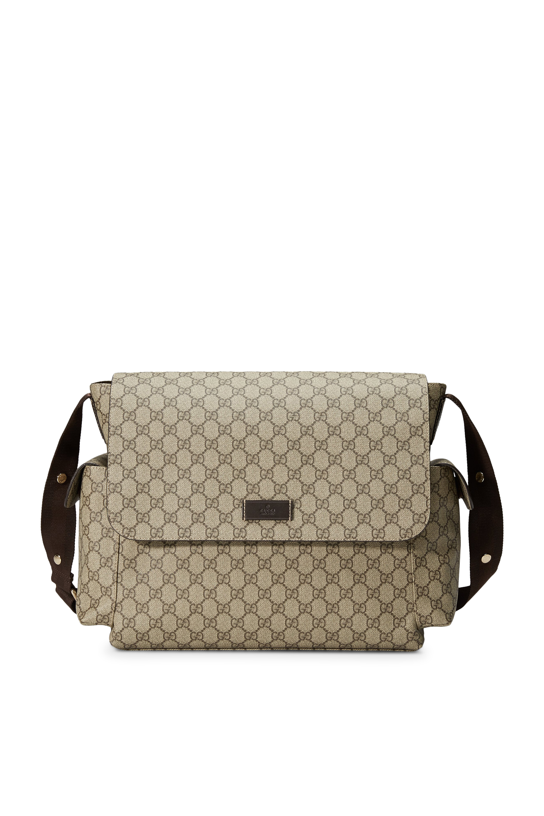 حقيبة مستلزمات أطفال قماش قنب سوبريم بنقشة حرفي شعار الماركة