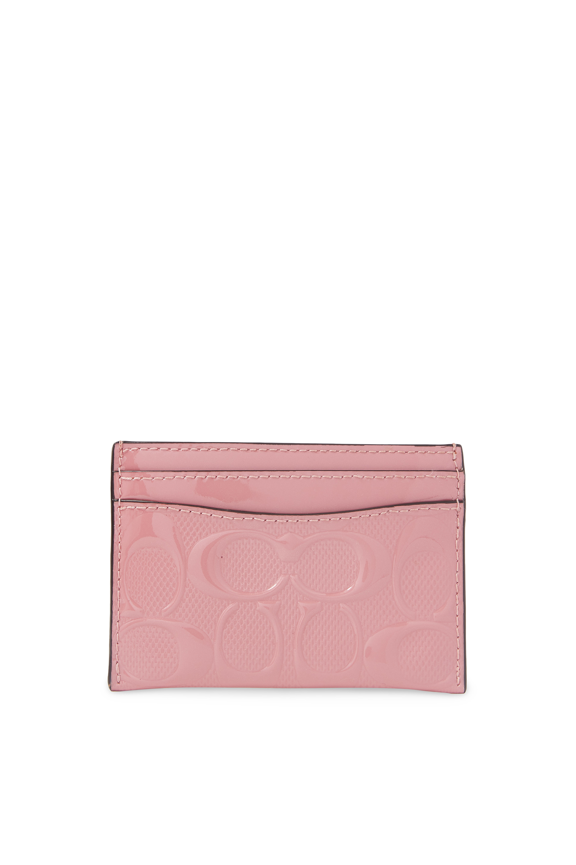 حافظة بطاقات رفيعة جلد بشعار الماركة