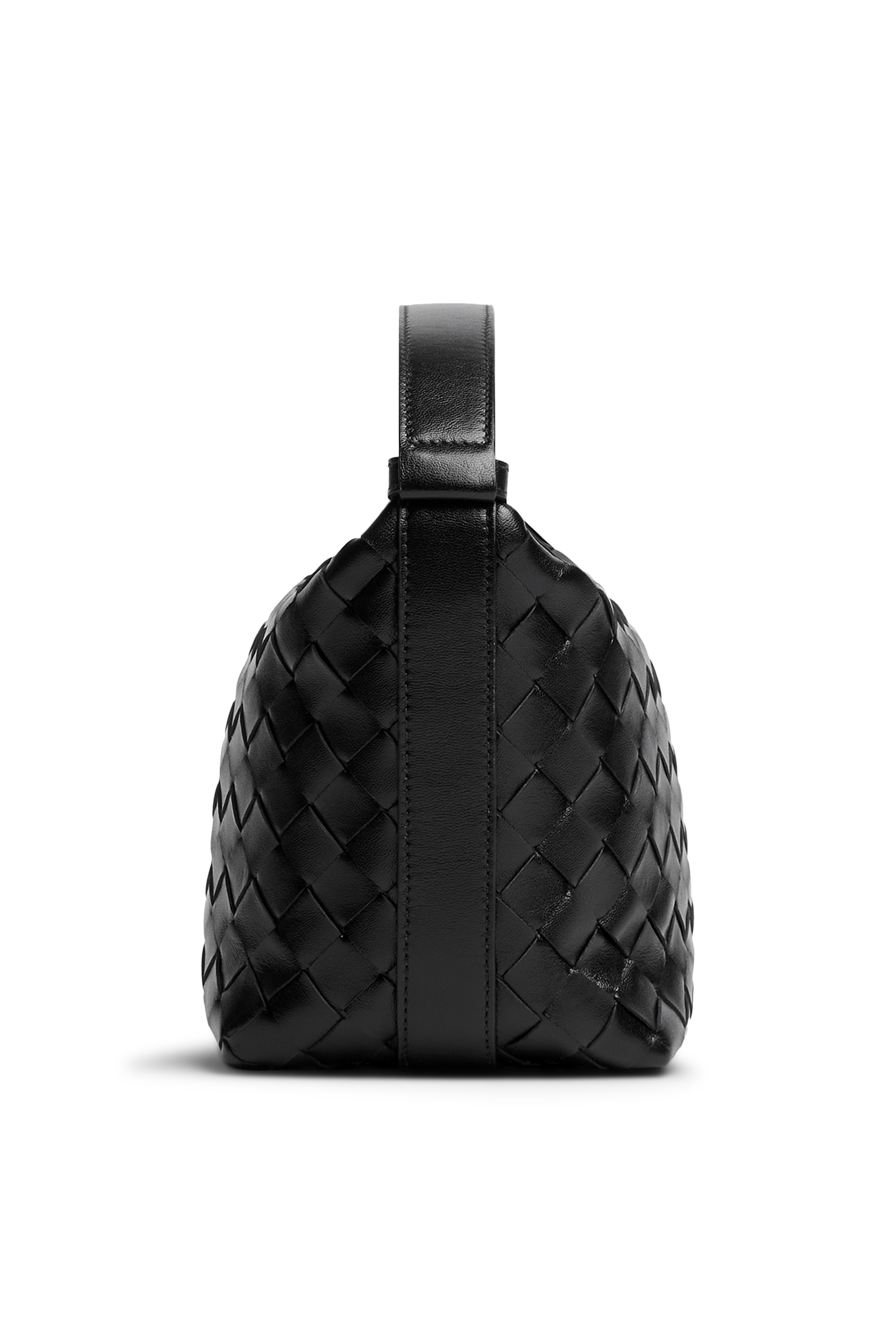 حقيبة كتف والاس صغيرة بتصميم مجدول جلد