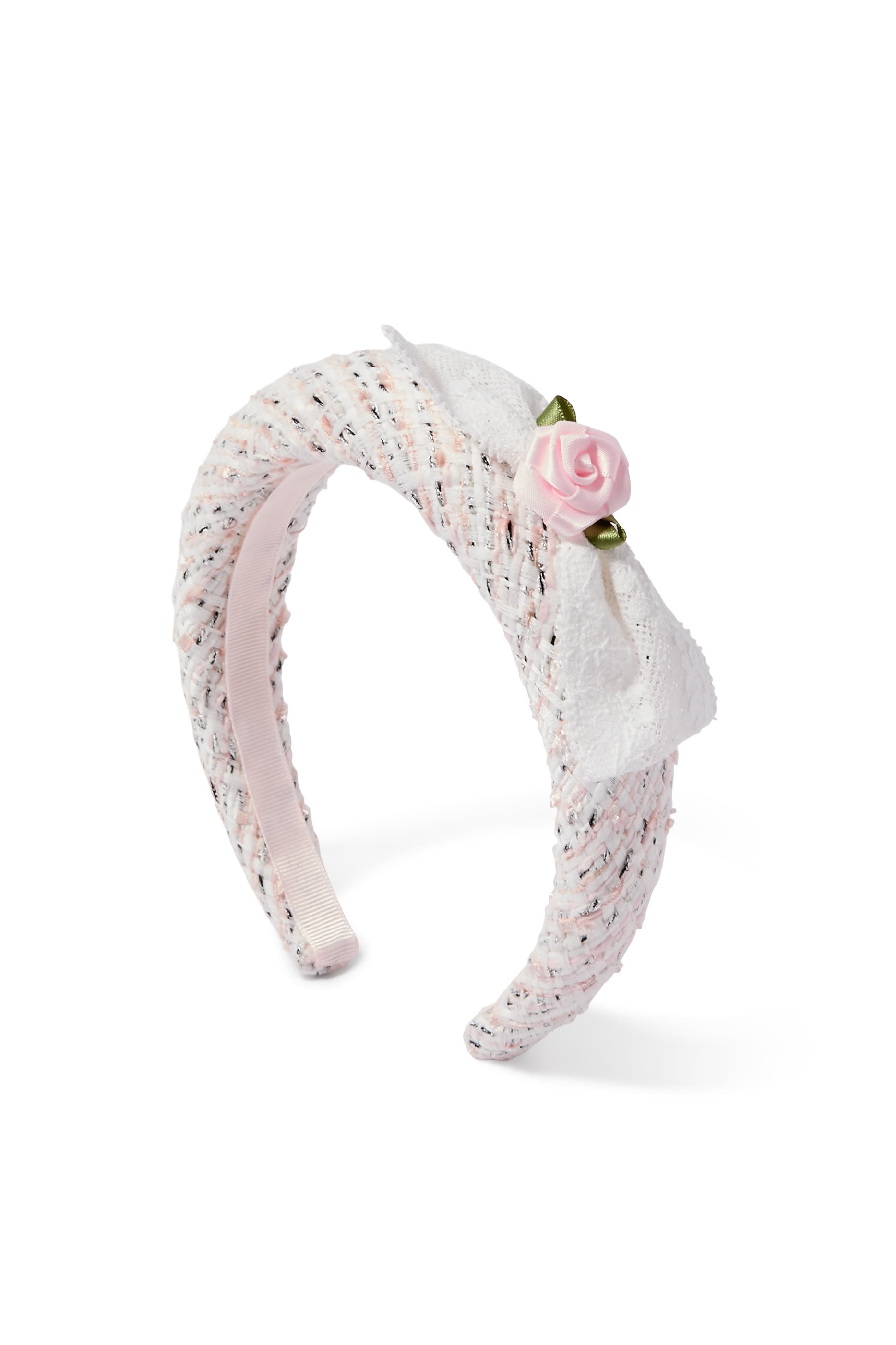 Kids Boucle Lace Bow Headband