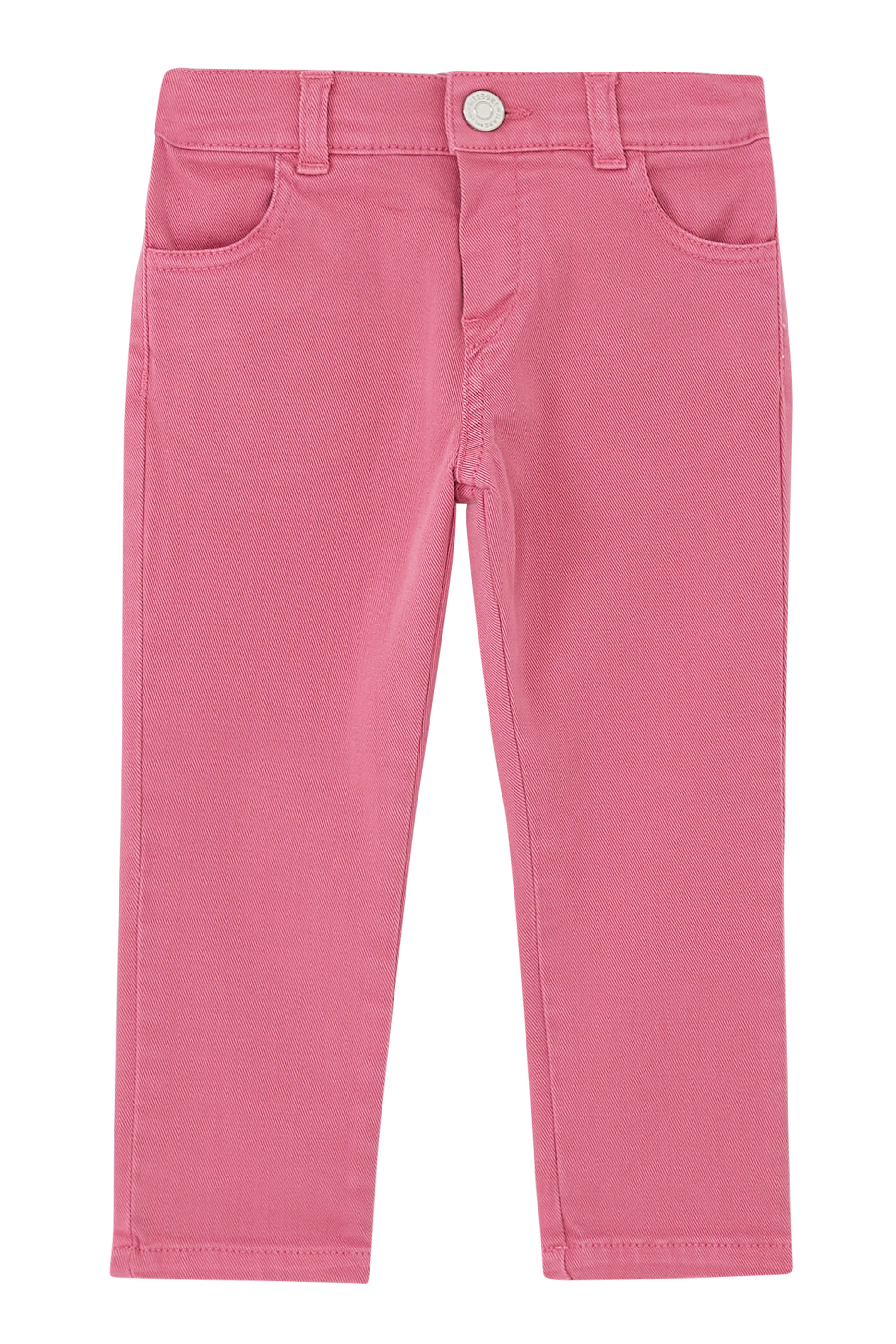 بنطال دنيم بجيب بشعار الماركة للأطفال