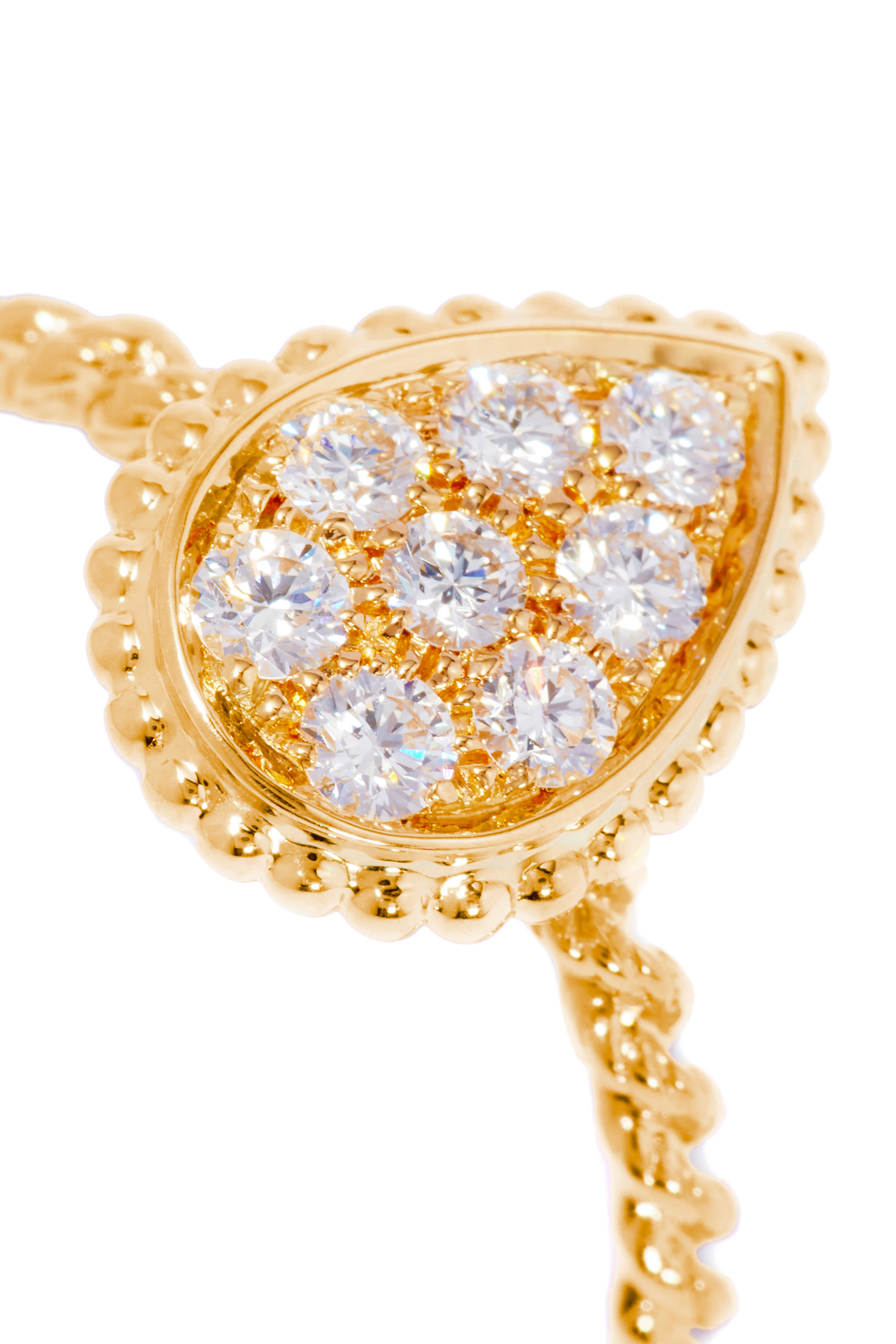 خاتم سيربنت بوهيم صغير مرصع بالماس ذهب أصفر عيار 18