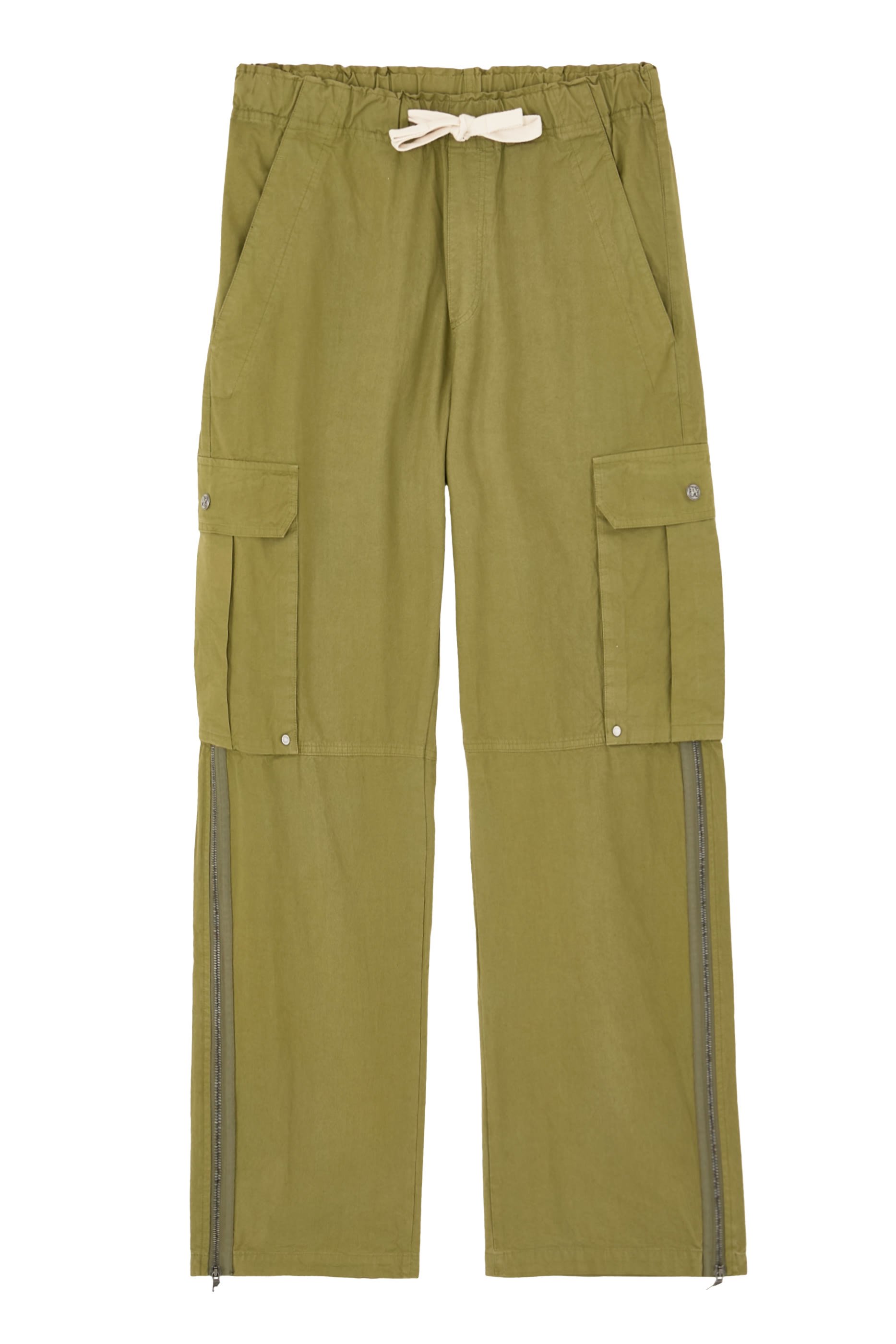 بنطال كارغو مزين بشعار الماركة بتصميم متموج