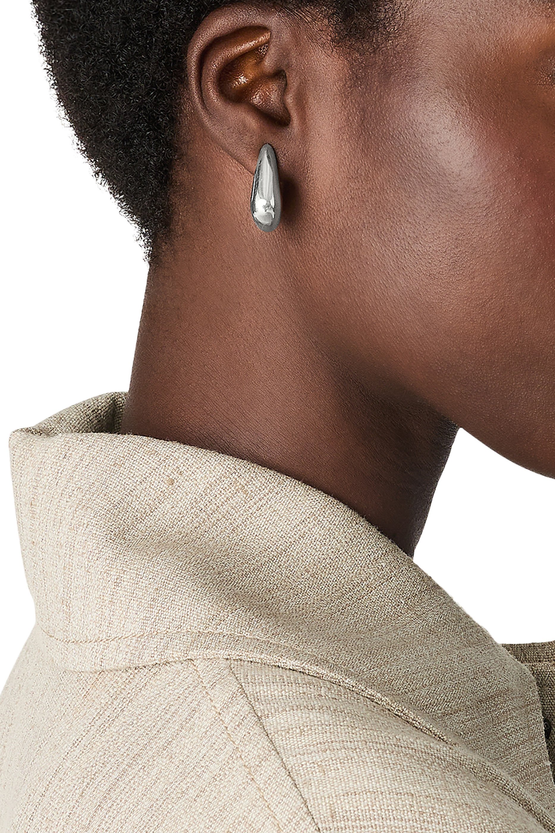 أقراط فين صغيرة، فضة استرلينية