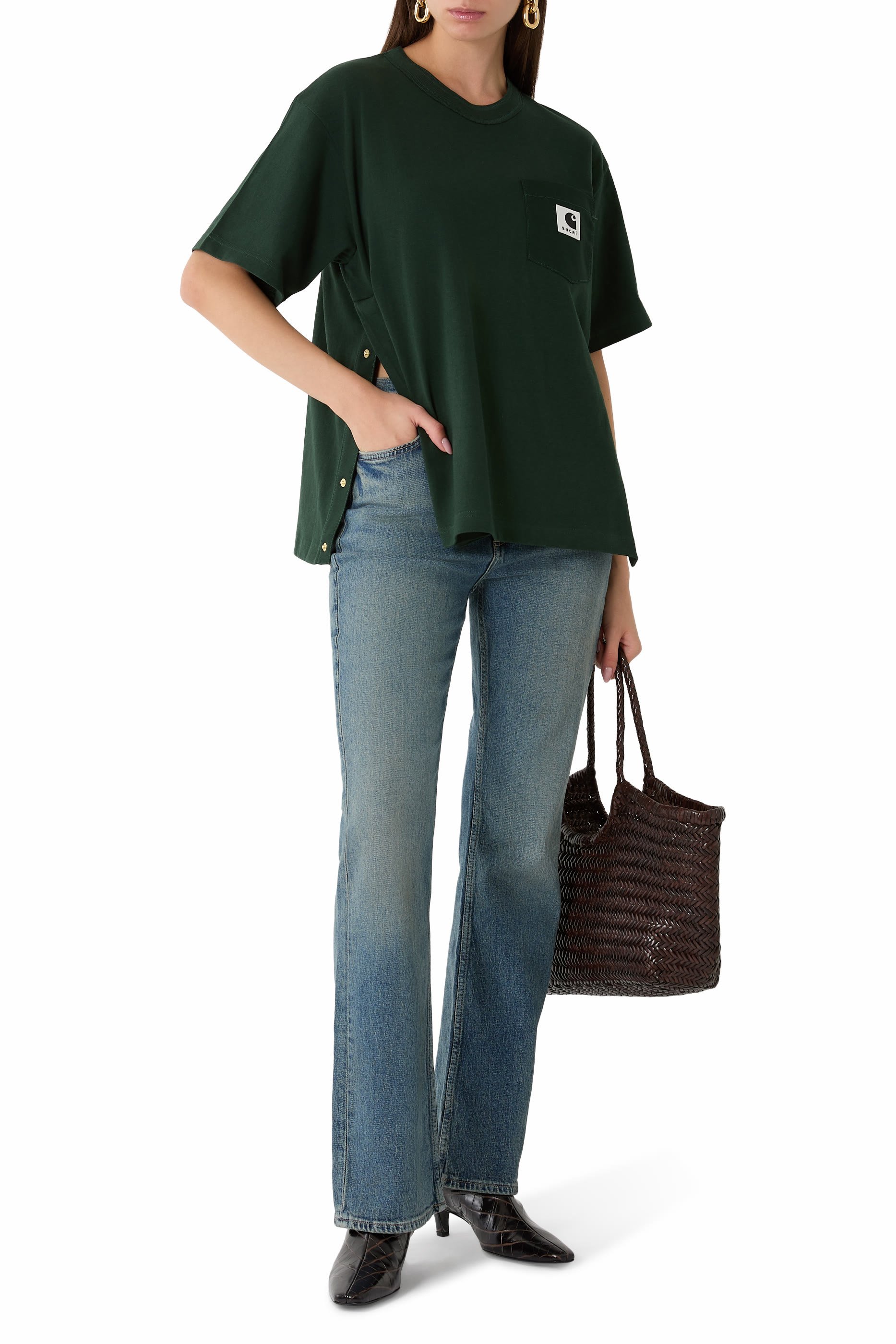 تيشيرت X بشعار الماركة قطن جيرسيه