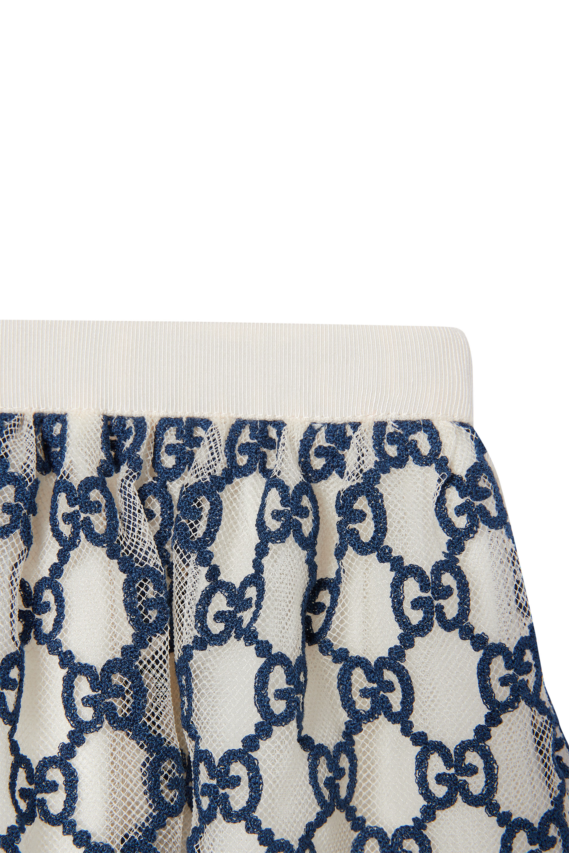 تنورة بتطريزات حرفي شعار الماركة نايلون للأطفال