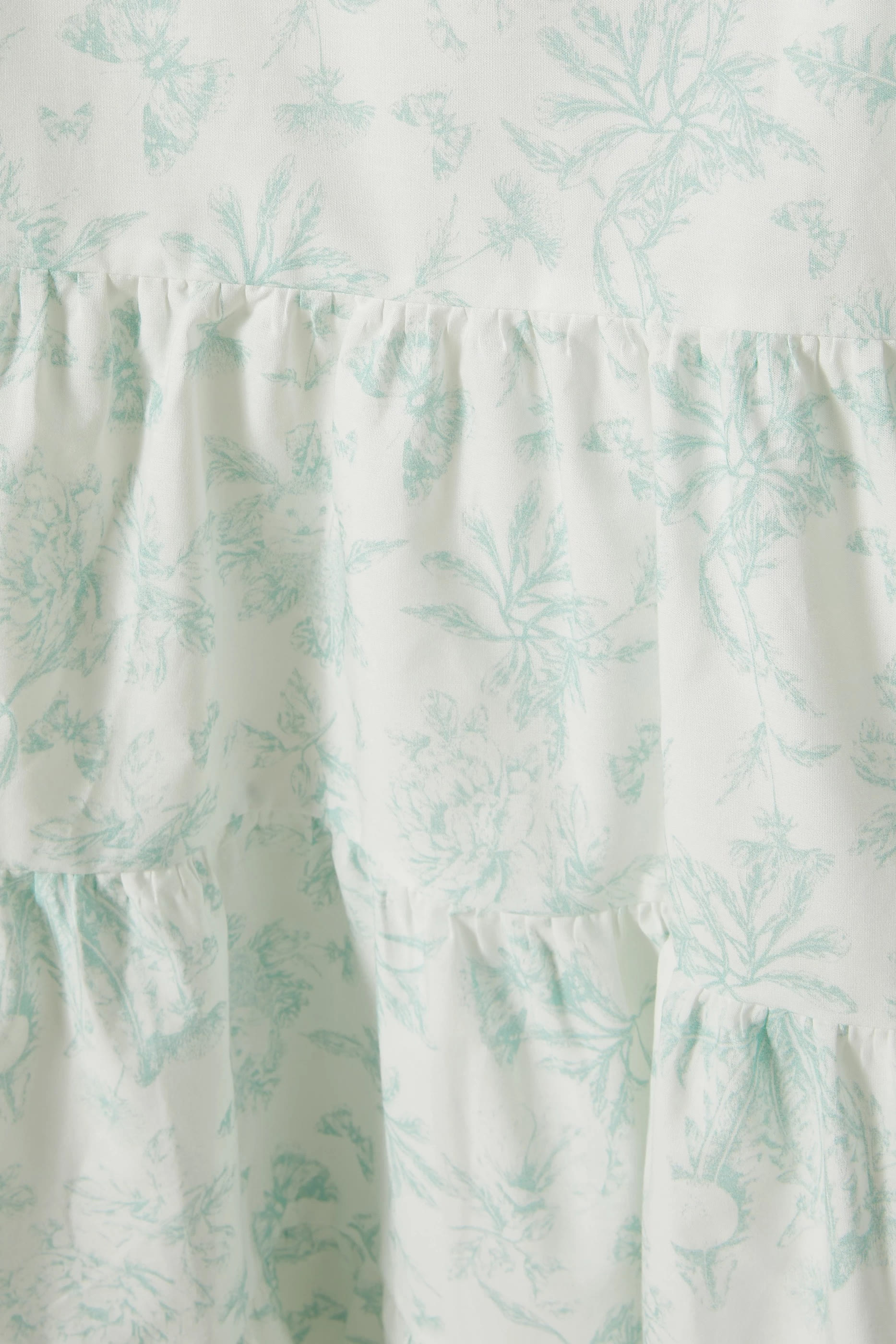 فستان بنقشة أزهار وكشكش قطن للأطفال