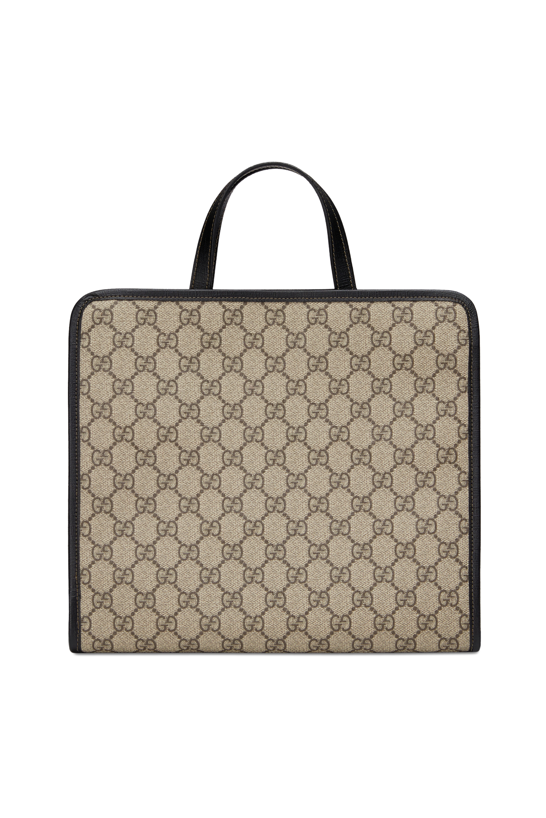 حقيبة يد بنقشة مربعات وشعار GG