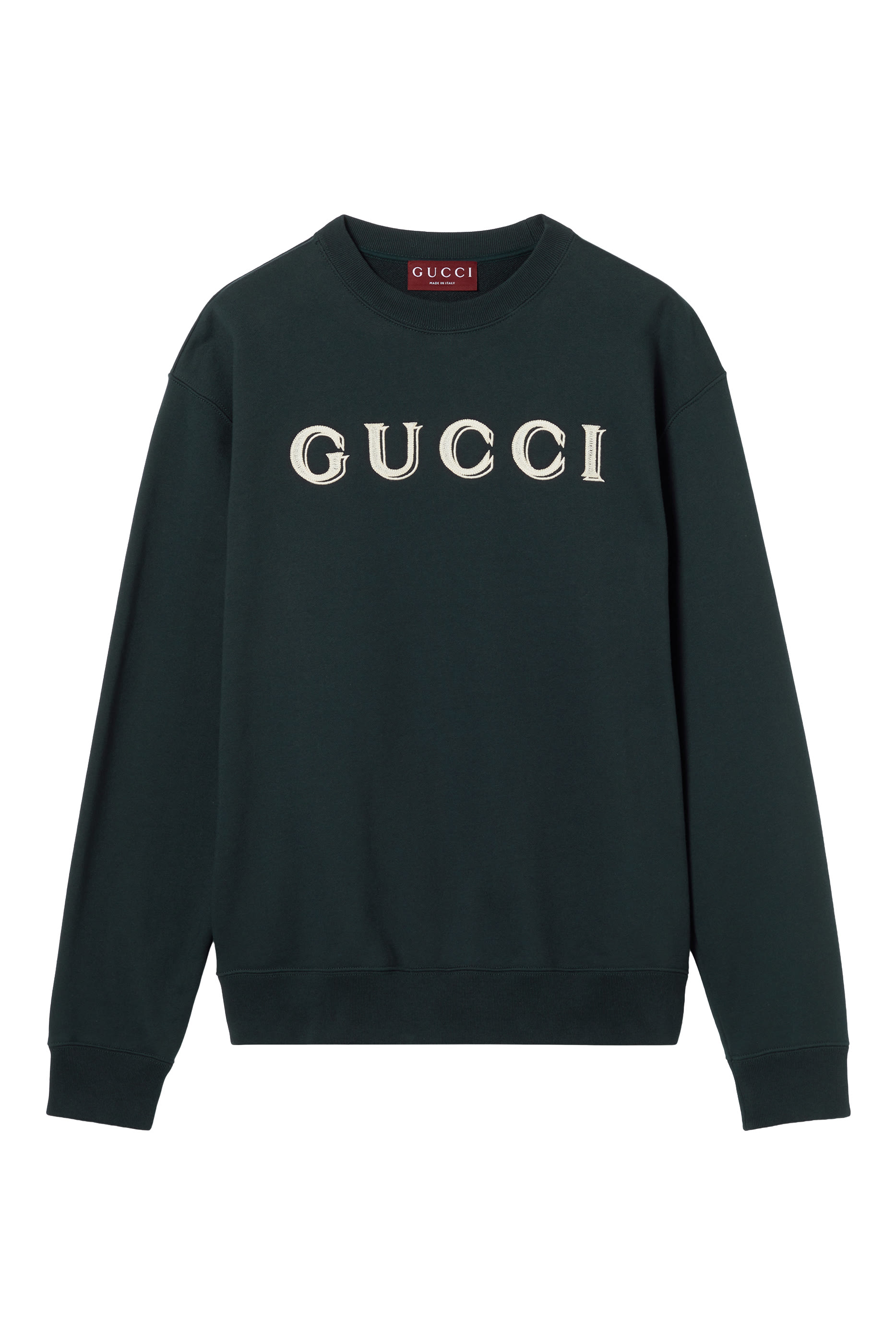 سويت شيرت مطرز بشعار الماركة قطن جرسيه