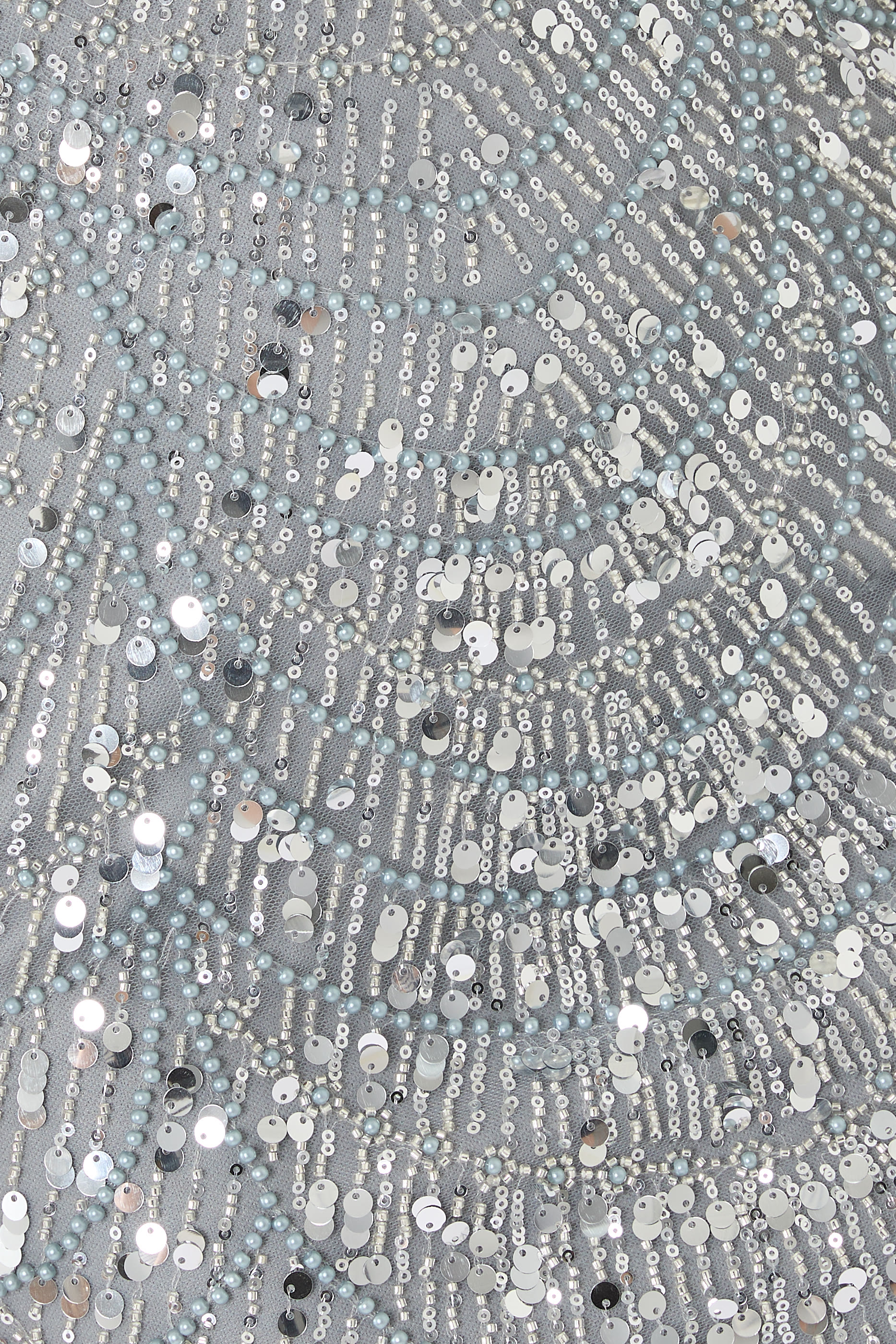 Sequin Caplet Sleeve Gown