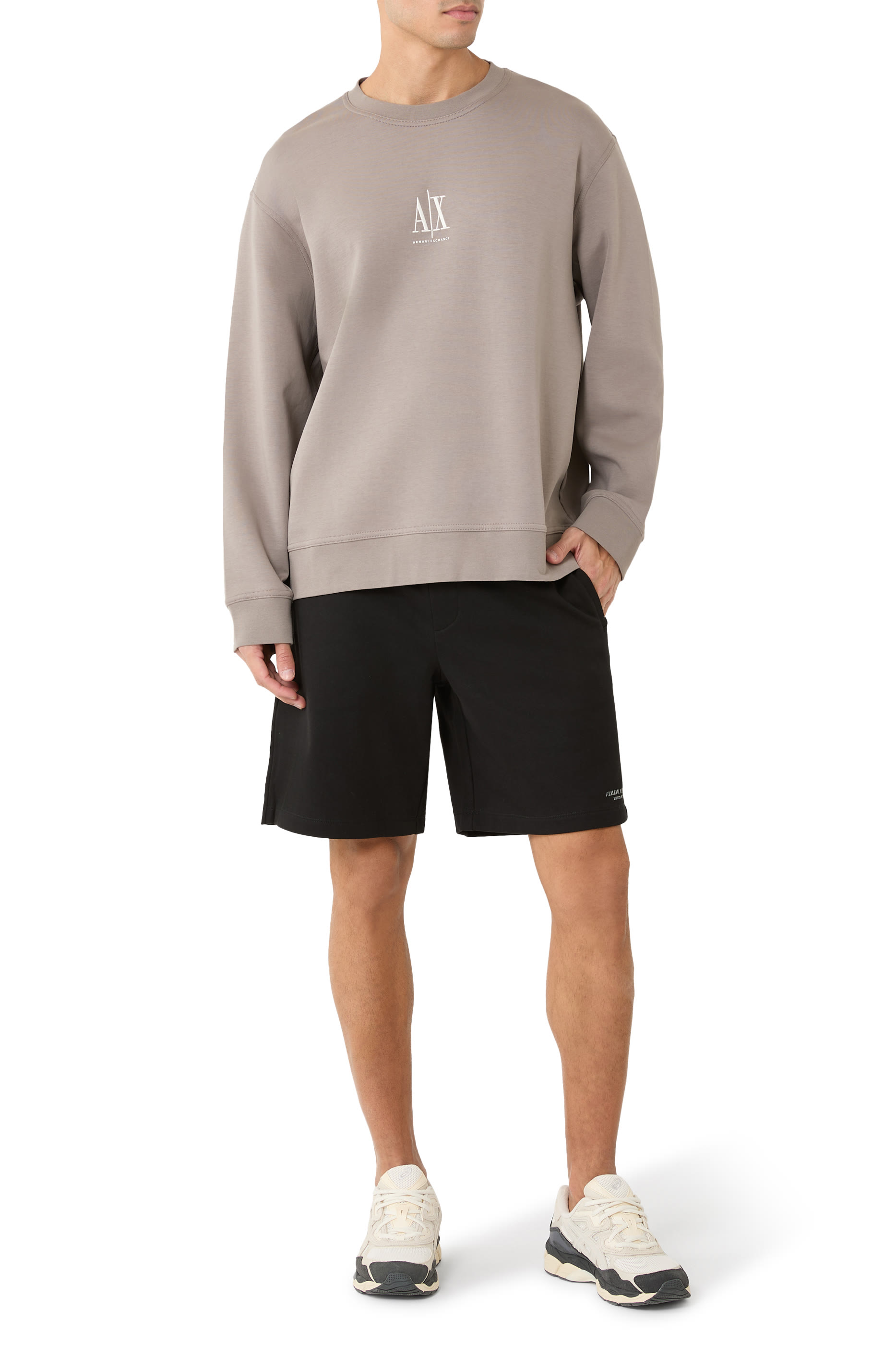 سويت شيرت بياقة ضيقة قطن