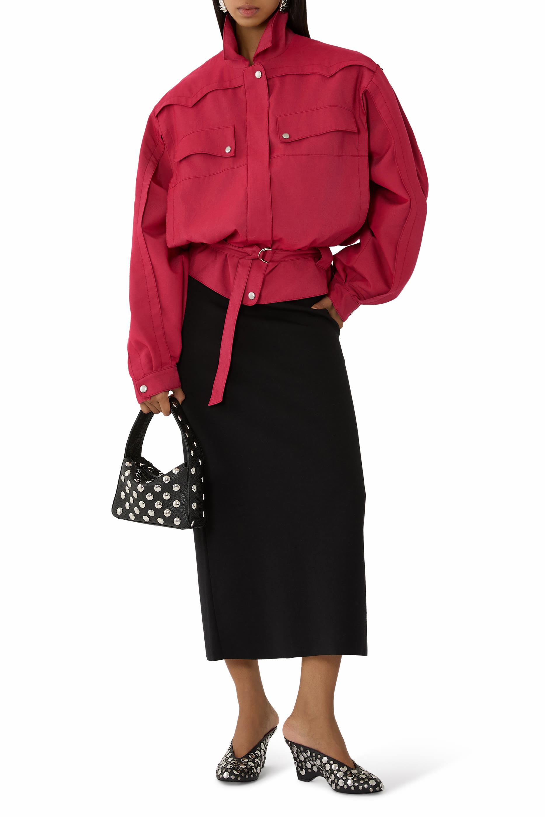 حذاء كلاسيكي مفتوح من الخلف بكعب ويدج