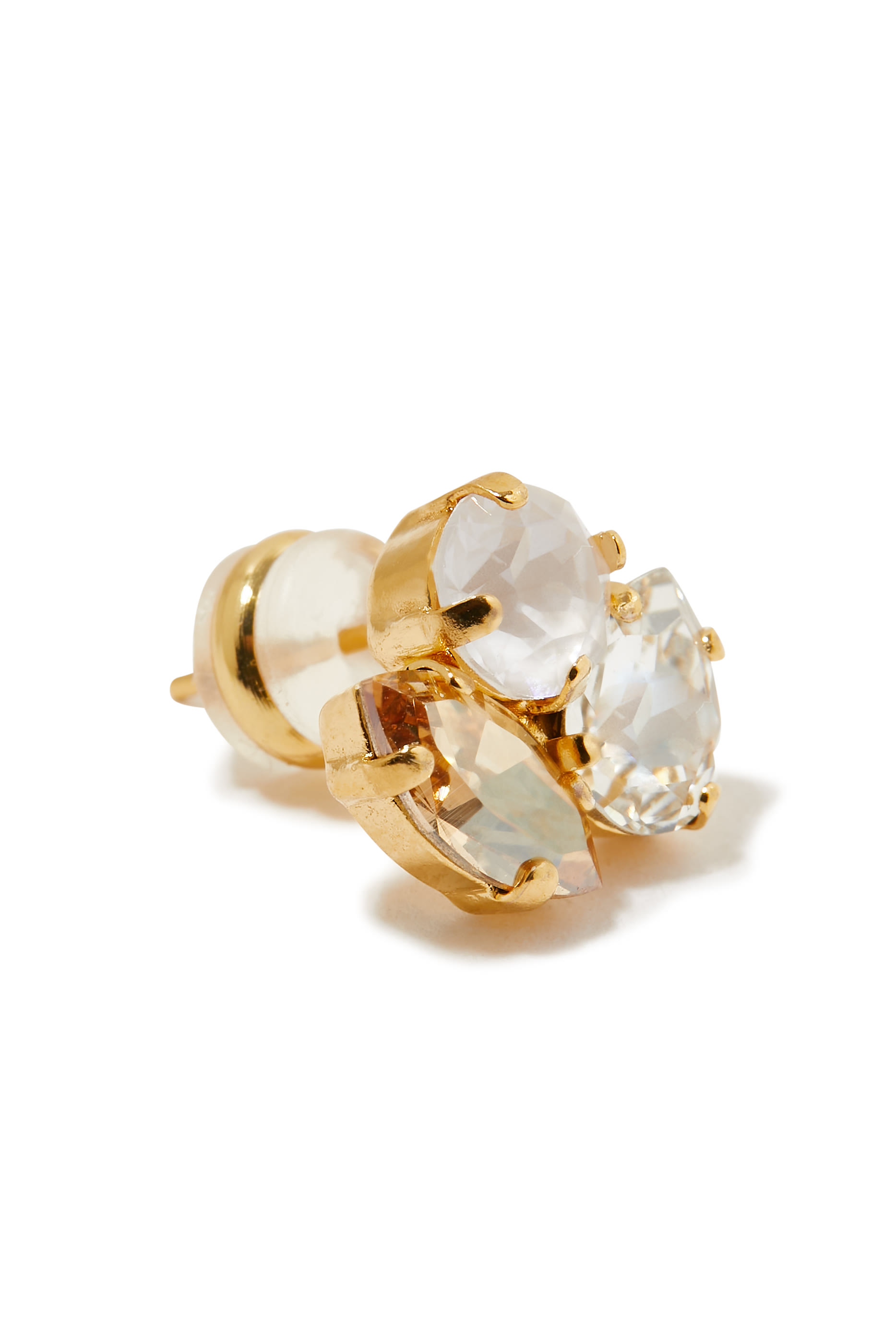 أقراط آنا مرصعة بكريستال سواروفسكي، معدن مطلي بذهب عيار 18