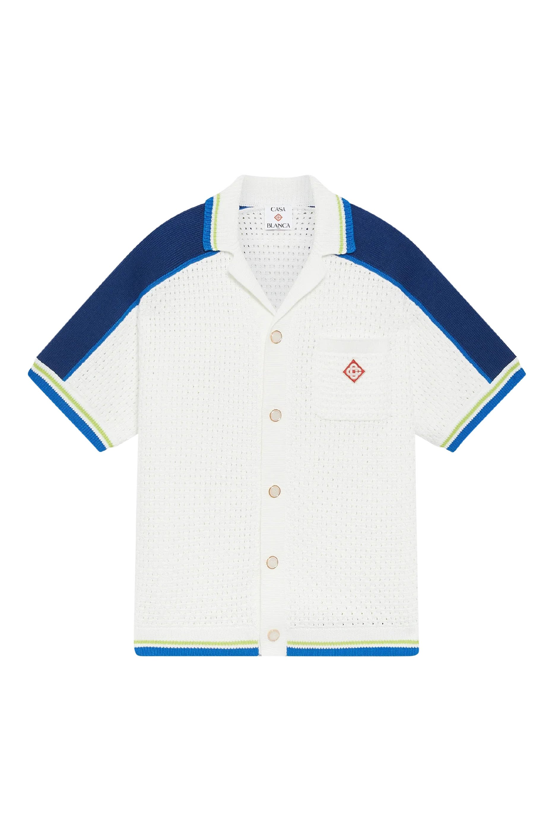 قميص كروشيه بأكمام قصيرة