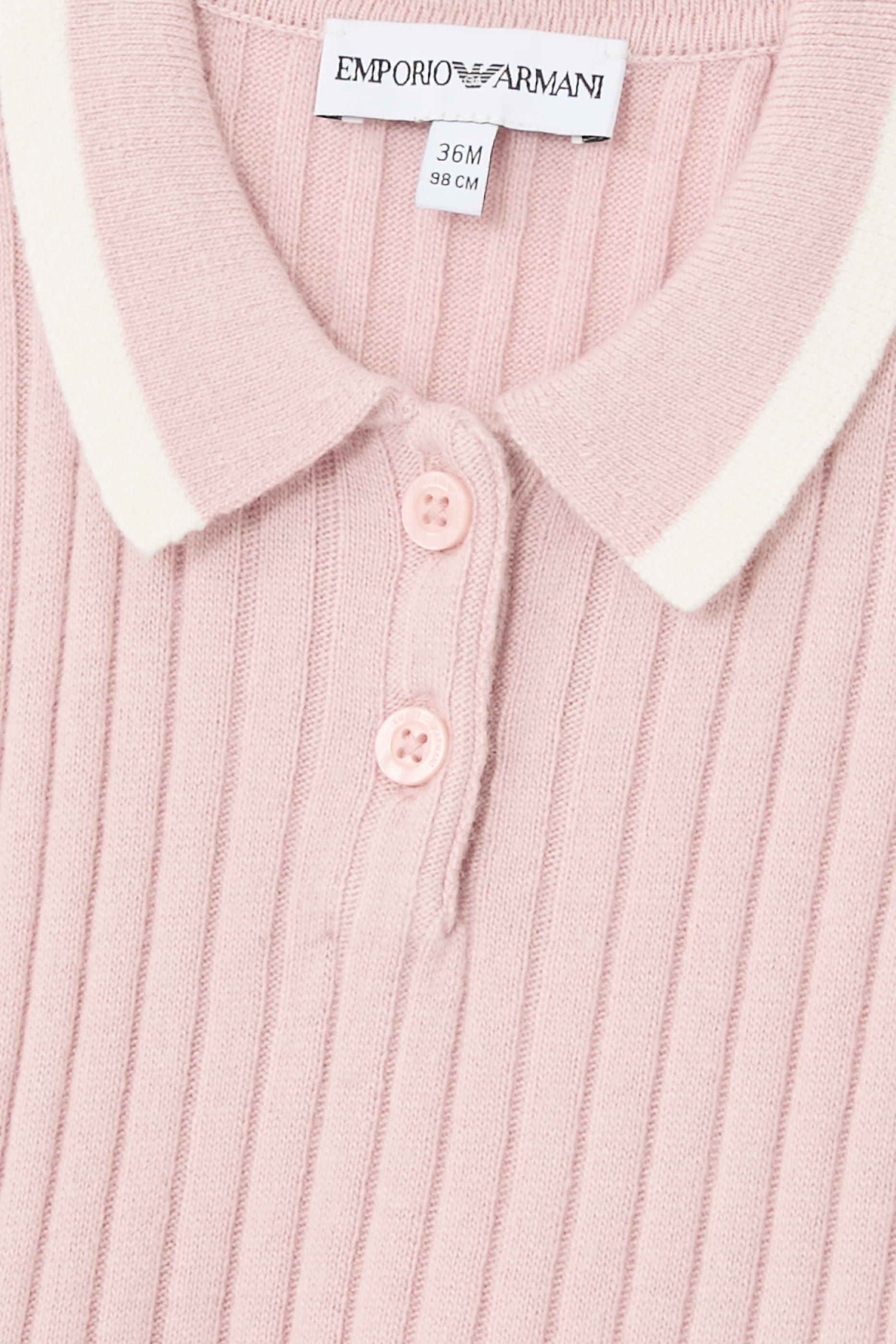 فستان بياقة بولو نسيج مزيج صوف للأطفال